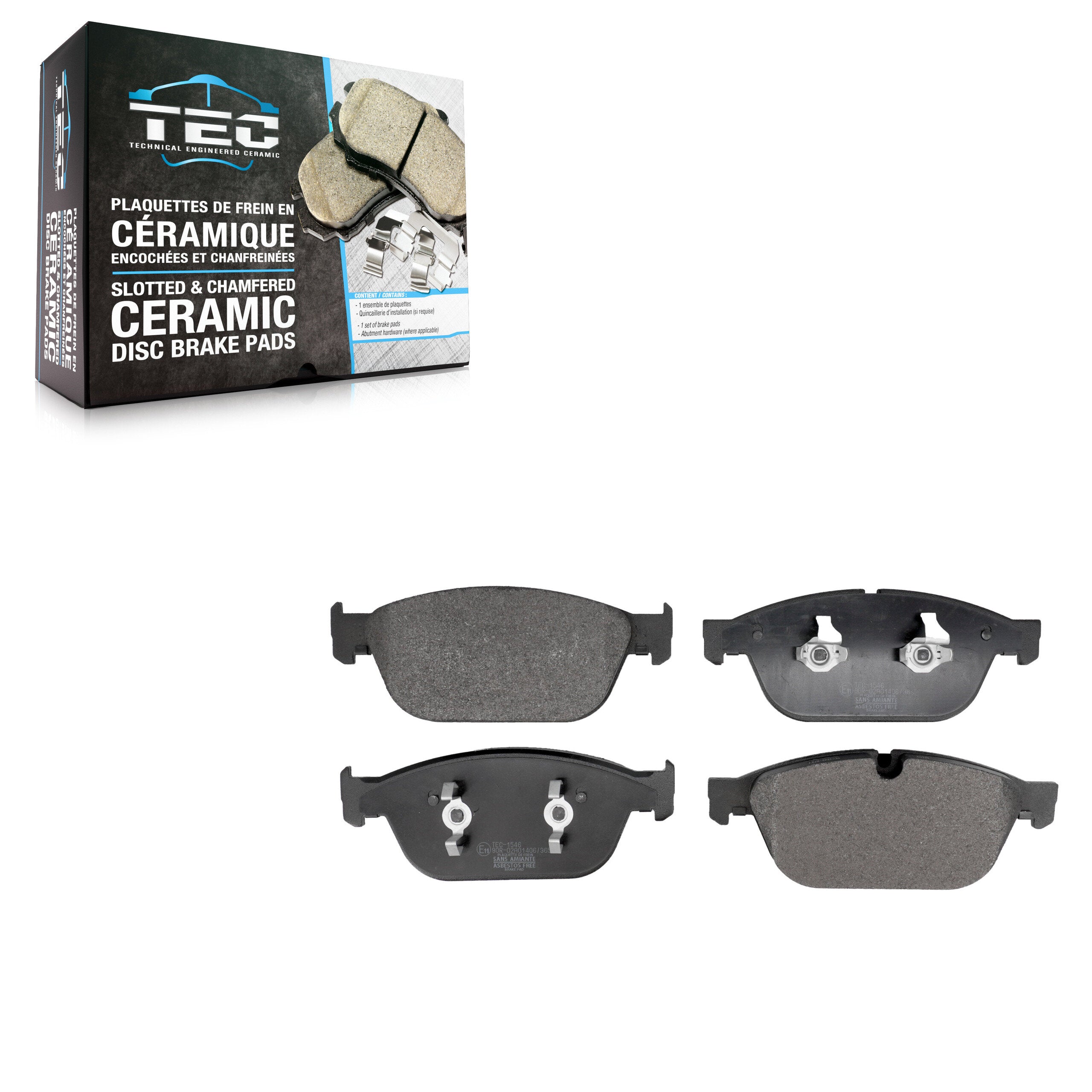 TEC TEC-1546 Disc Brake Pad for 2010-2018 Audi A8 Quattro, Audi SQ5 - Front