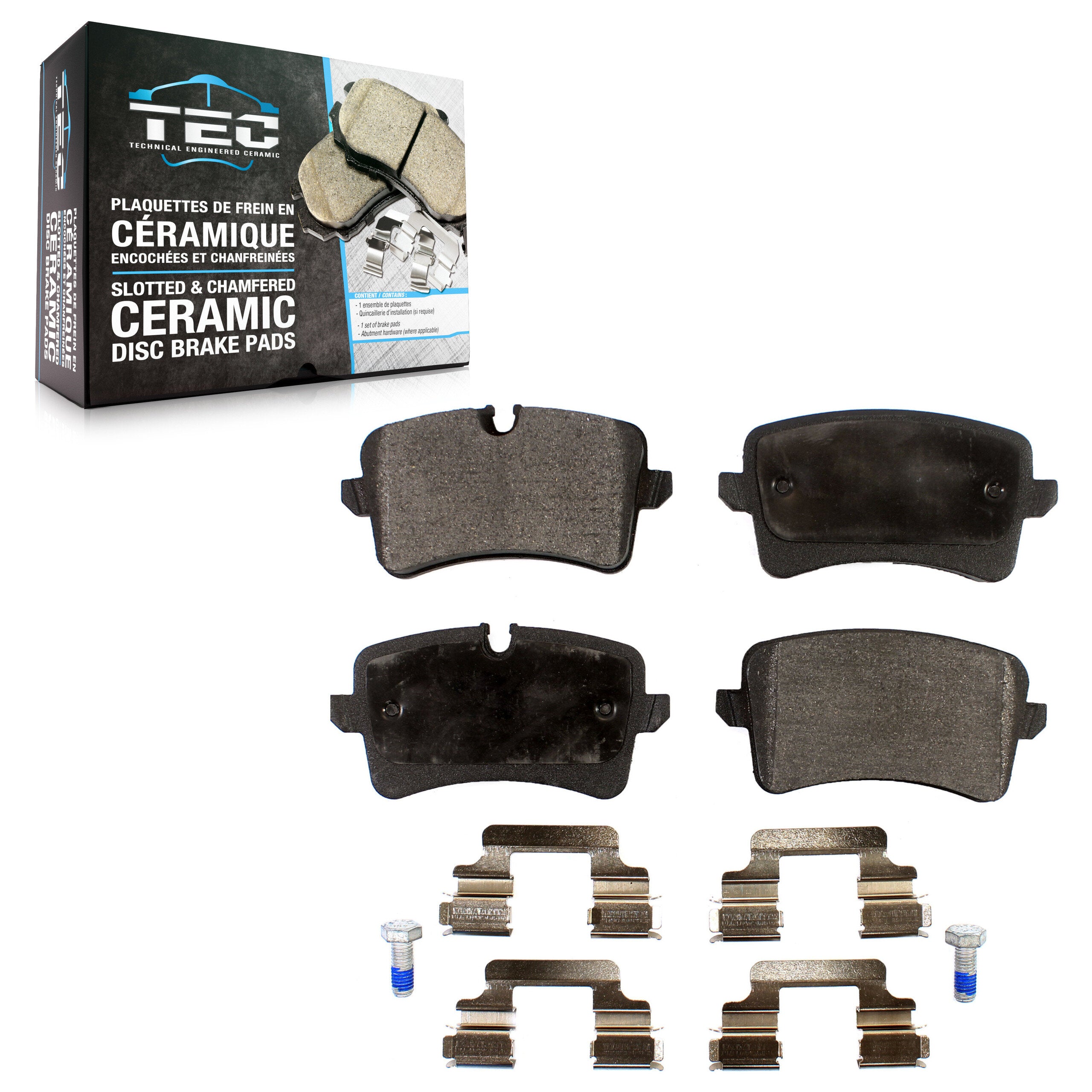 TEC TEC-1547 Disc Brake Pad for 2011-2018 Audi A8 Quattro, Audi RS7, Audi A7 Quattro - Rear