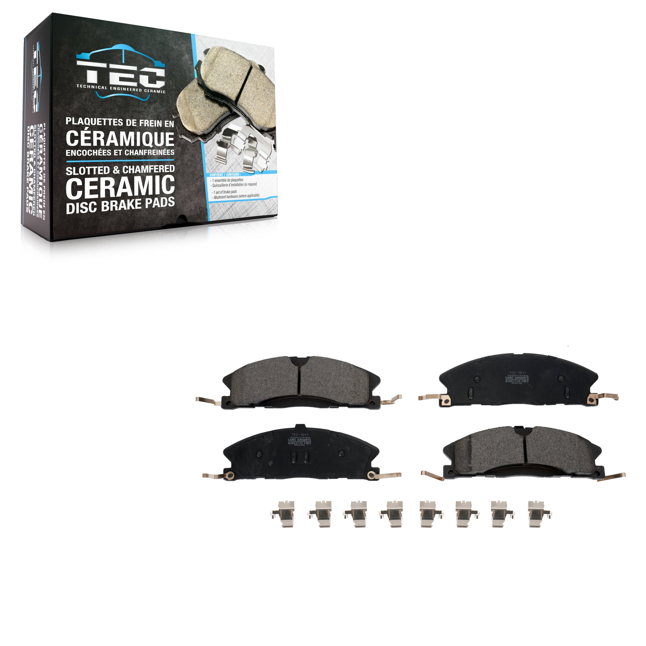 TEC TEC-1611 Disc Brake Pad for 2012-2019 Ford Taurus, Ford Special Service Police Sedan, Ford Explorer - Front