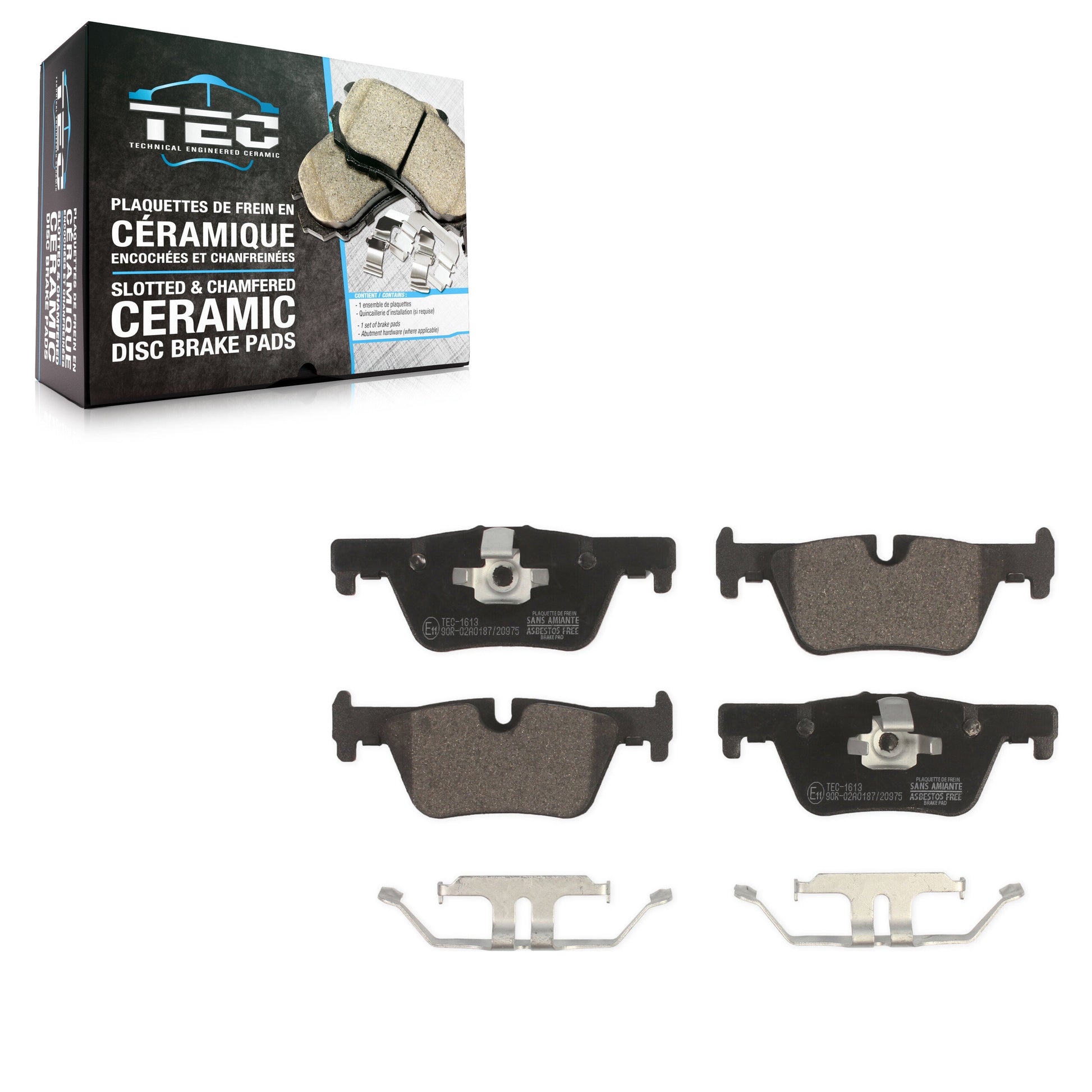 TEC TEC-1613 Disc Brake Pad for 2012-2021 BMW 230i, BMW 230i xDrive, BMW 328d xDrive - Rear