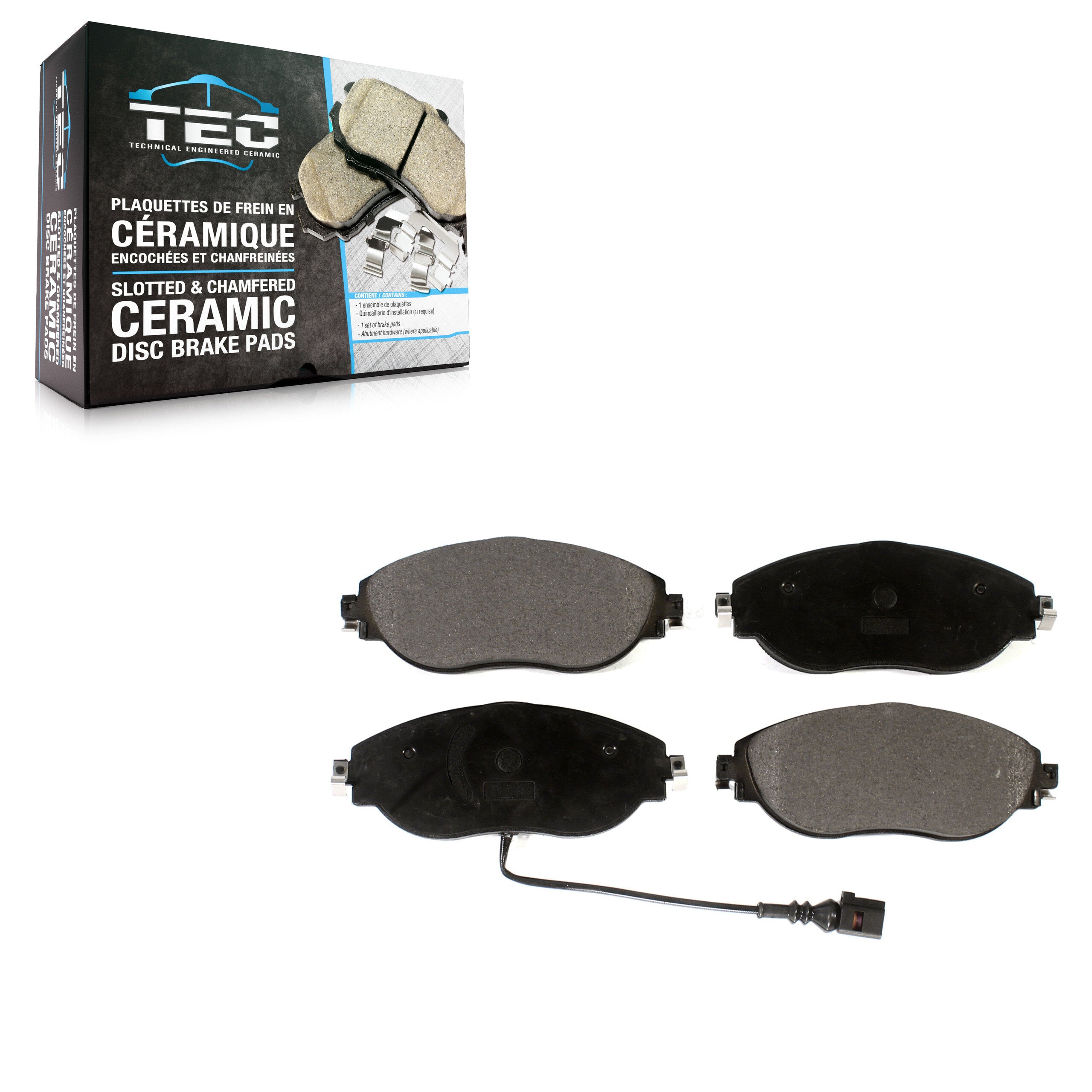 TEC TEC-1633A Disc Brake Pad for 2013-2025 Volkswagen GTI, Audi A3 Quattro, Audi Q3 - Front
