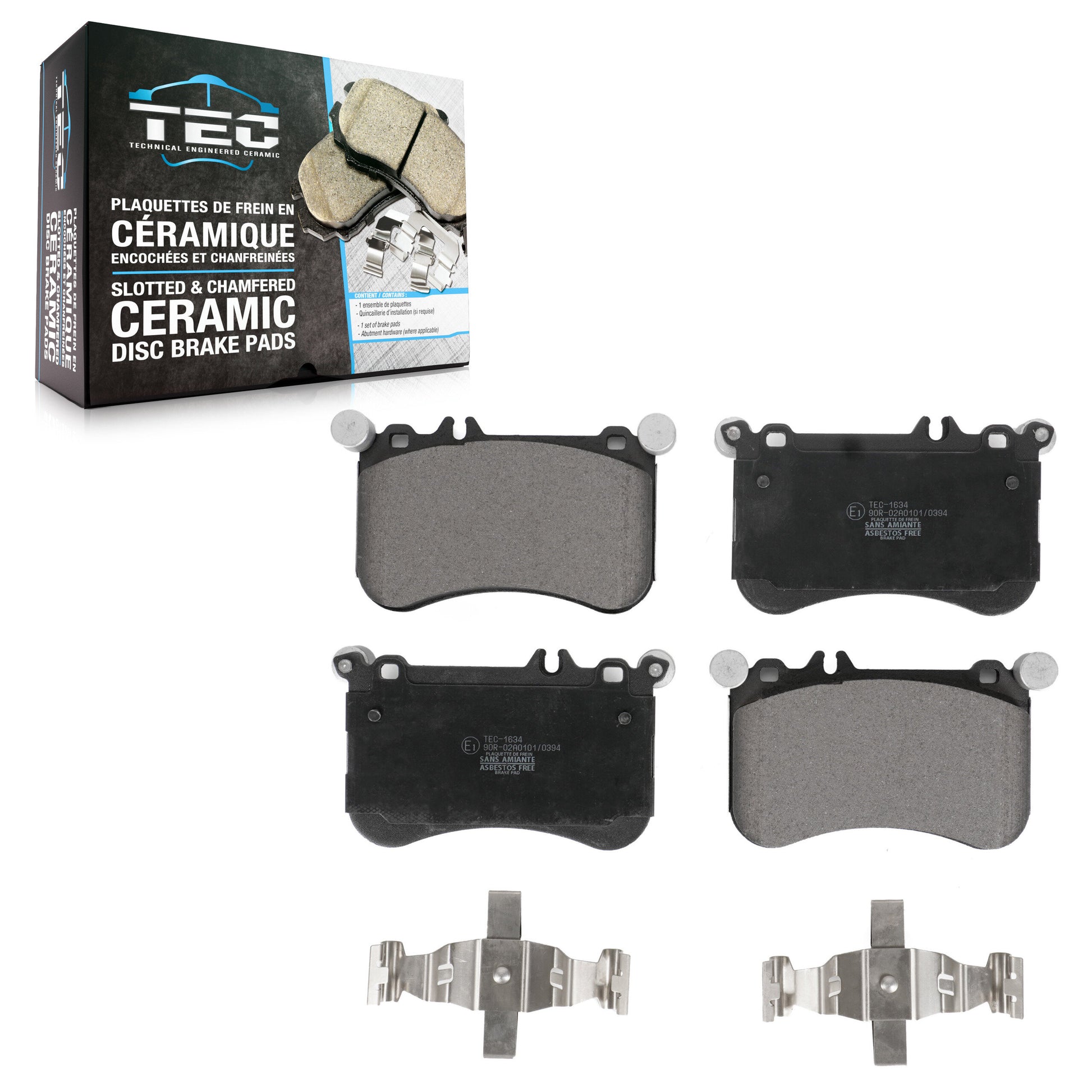 TEC TEC-1634 Disc Brake Pad for 2012-2020 Mercedes-Benz SLC43 AMG, Mercedes-Benz CLS550, Mercedes-Benz E550 - Front