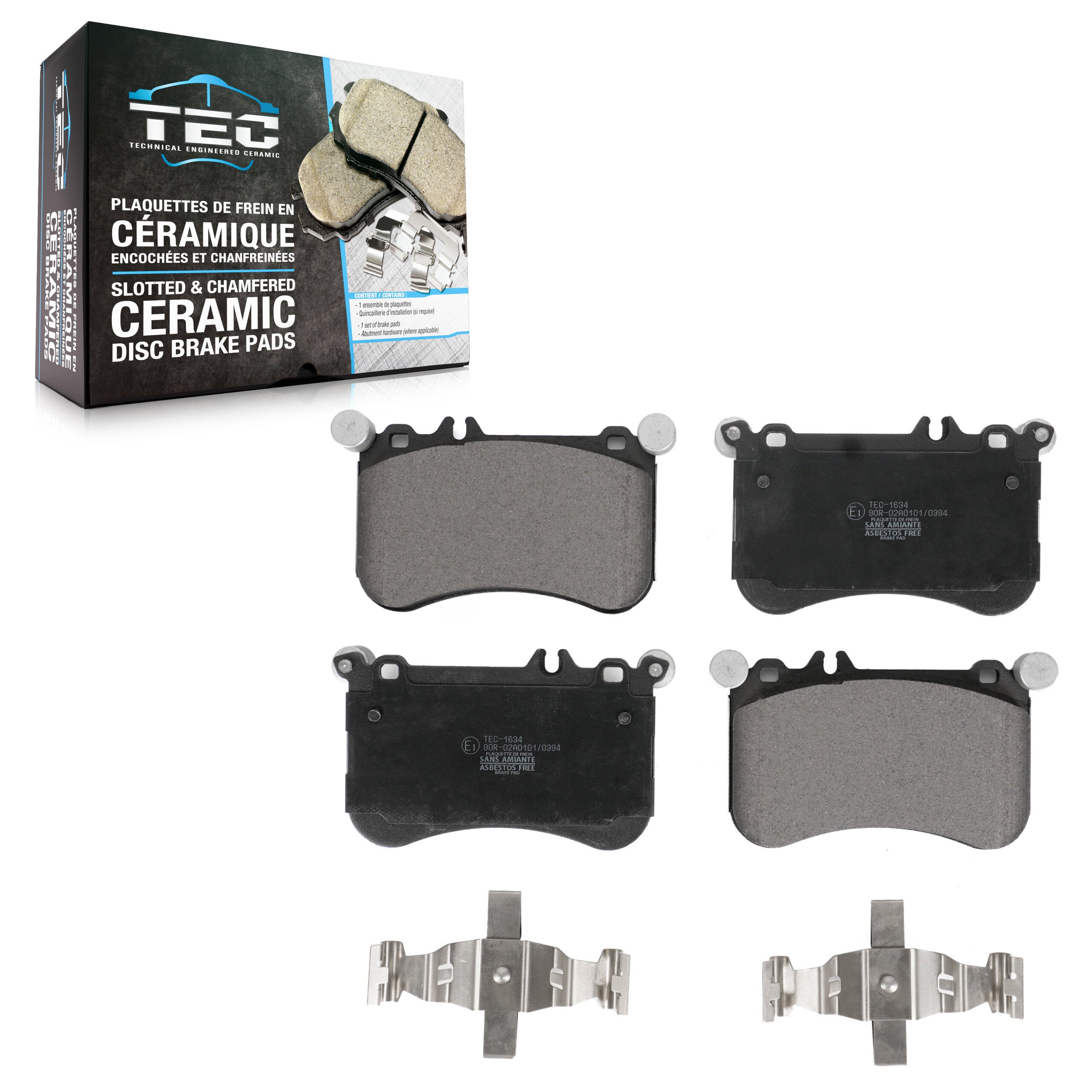 TEC TEC-1634 Disc Brake Pad for 2012-2020 Mercedes-Benz SLC43 AMG, Mercedes-Benz CLS550, Mercedes-Benz E550 - Front