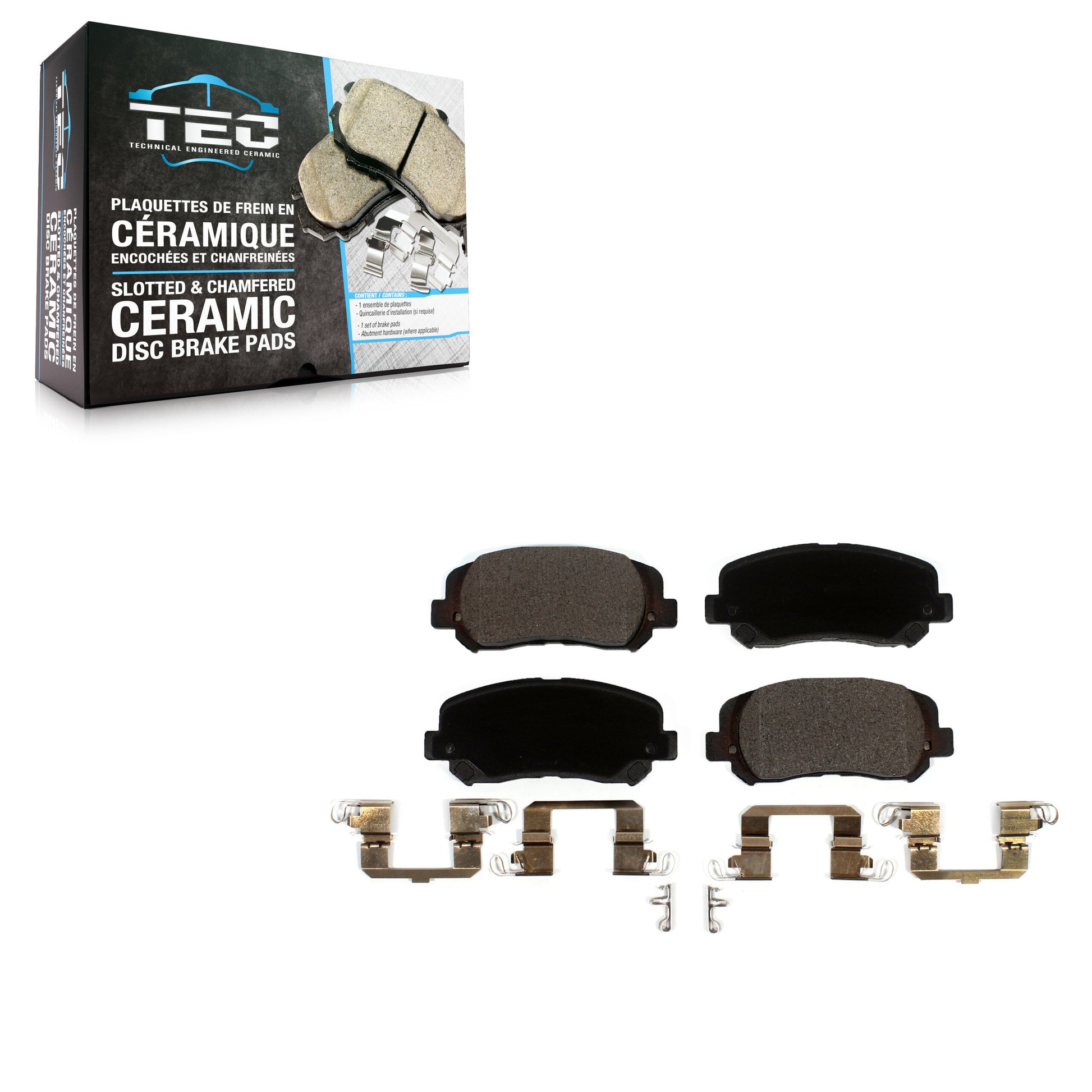TEC TEC-1640A Disc Brake Pad for 2015-2023 Jeep Cherokee, Chrysler 200 - Front