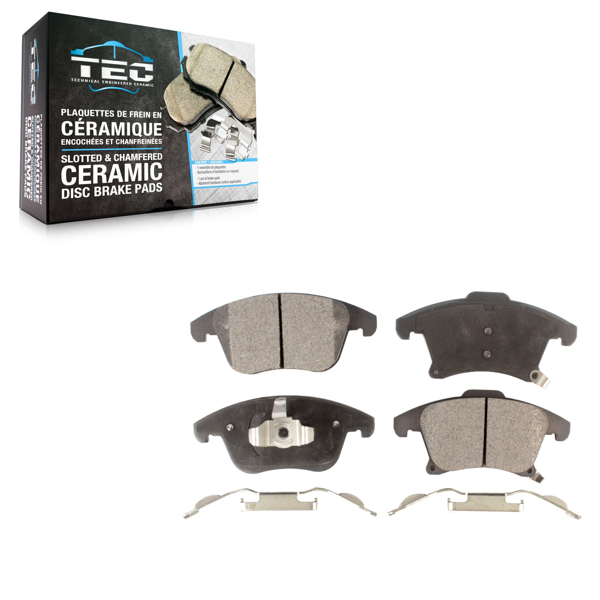 TEC TEC-1653 Disc Brake Pad for 2013-2020 Ford Fusion, Ford Police Responder Hybrid, Ford SSV Plug-In Hybrid - Front