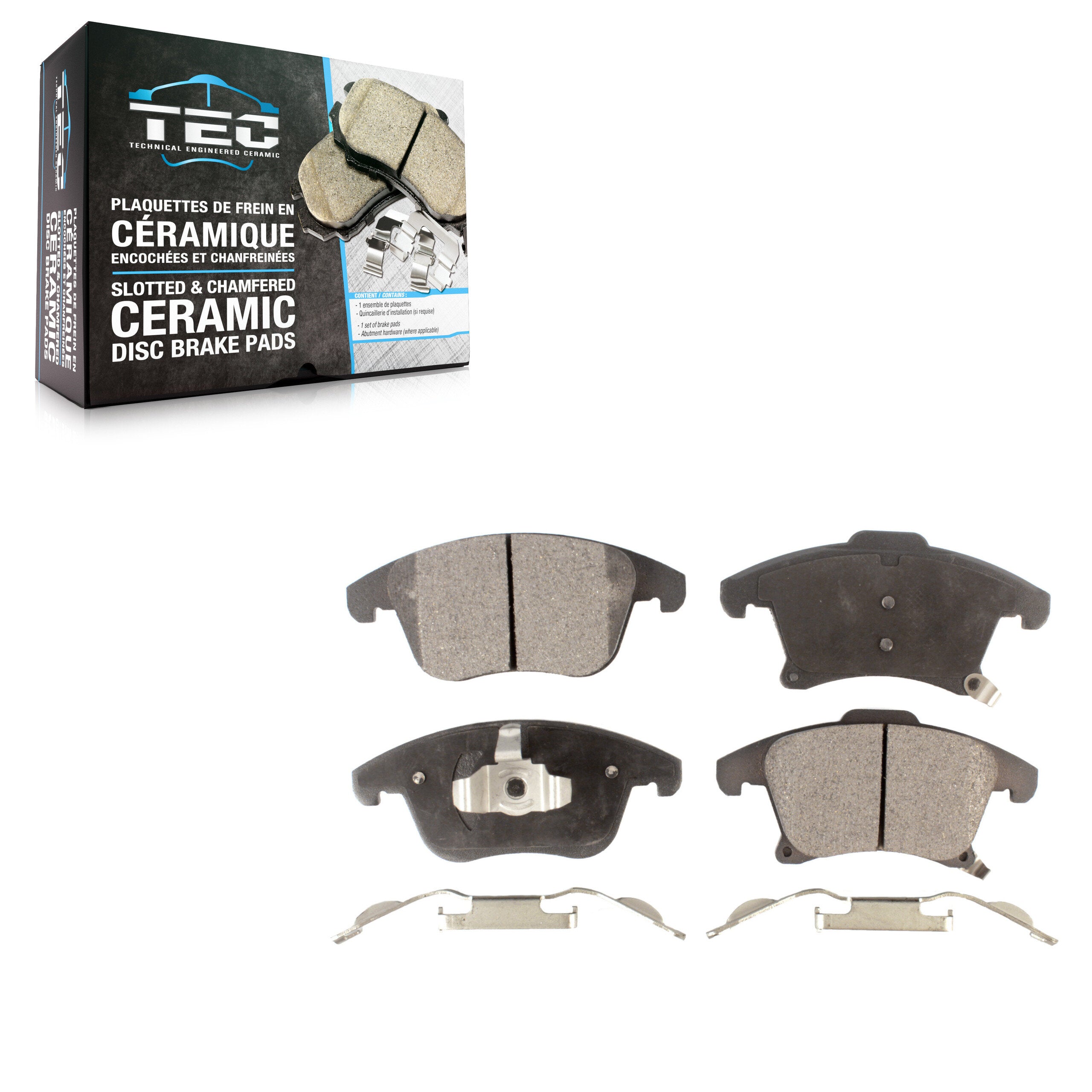 TEC TEC-1653 Disc Brake Pad for 2013-2020 Ford Fusion, Ford Police Responder Hybrid, Ford SSV Plug-In Hybrid - Front