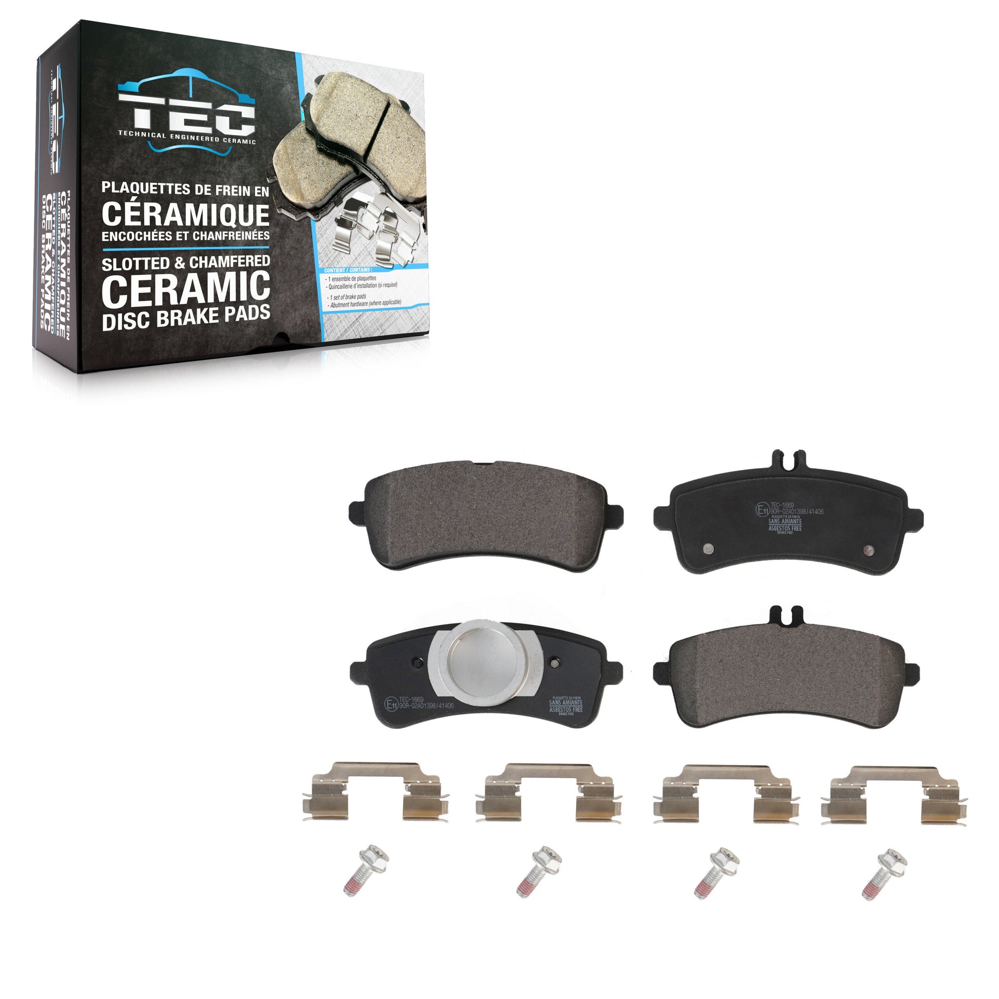 TEC TEC-1669 Disc Brake Pad for 2013-2020 Mercedes-Benz S65 AMG, Mercedes-Benz S63 AMG, Mercedes-Benz SL63 AMG - Rear