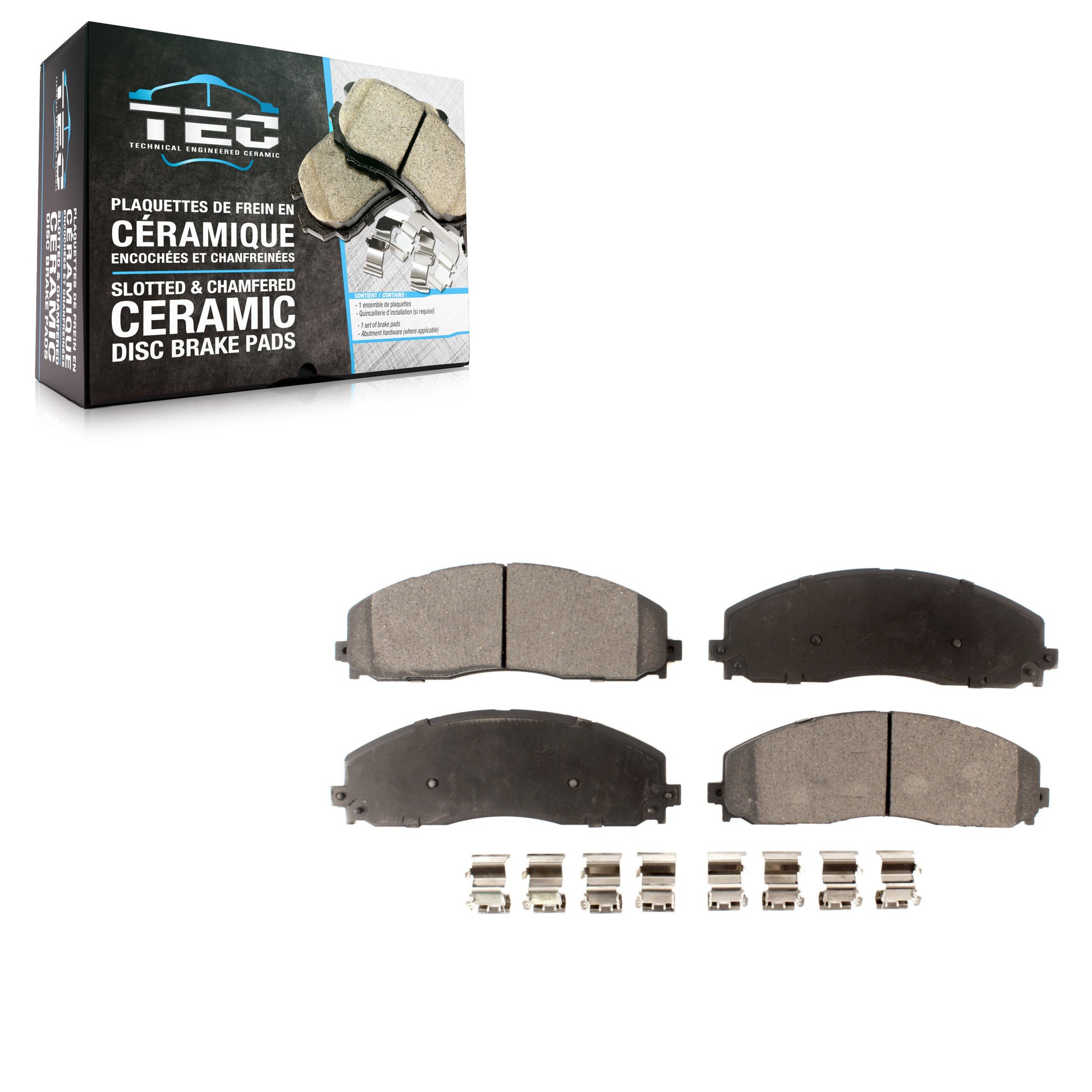 TEC TEC-1680 Disc Brake Pad for 2013-2023 Ford F-250 Super Duty, Ford F-350 Super Duty, Ford F-450 Super Duty - Front