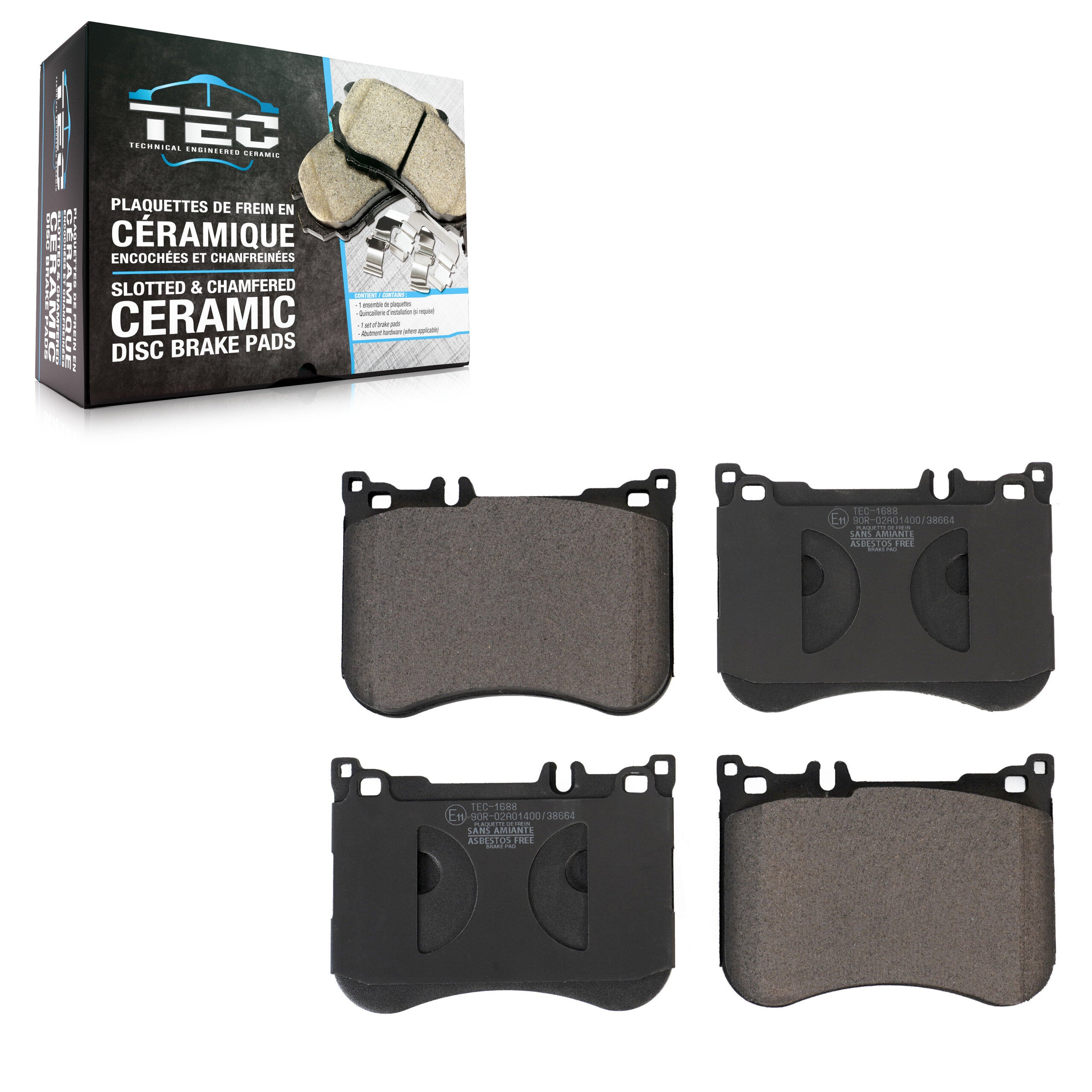 TEC TEC-1688 Disc Brake Pad for 2013-2023 Mercedes-Benz CLS53 AMG, Mercedes-Benz E53 AMG, Mercedes-Benz Maybach S560 - Front