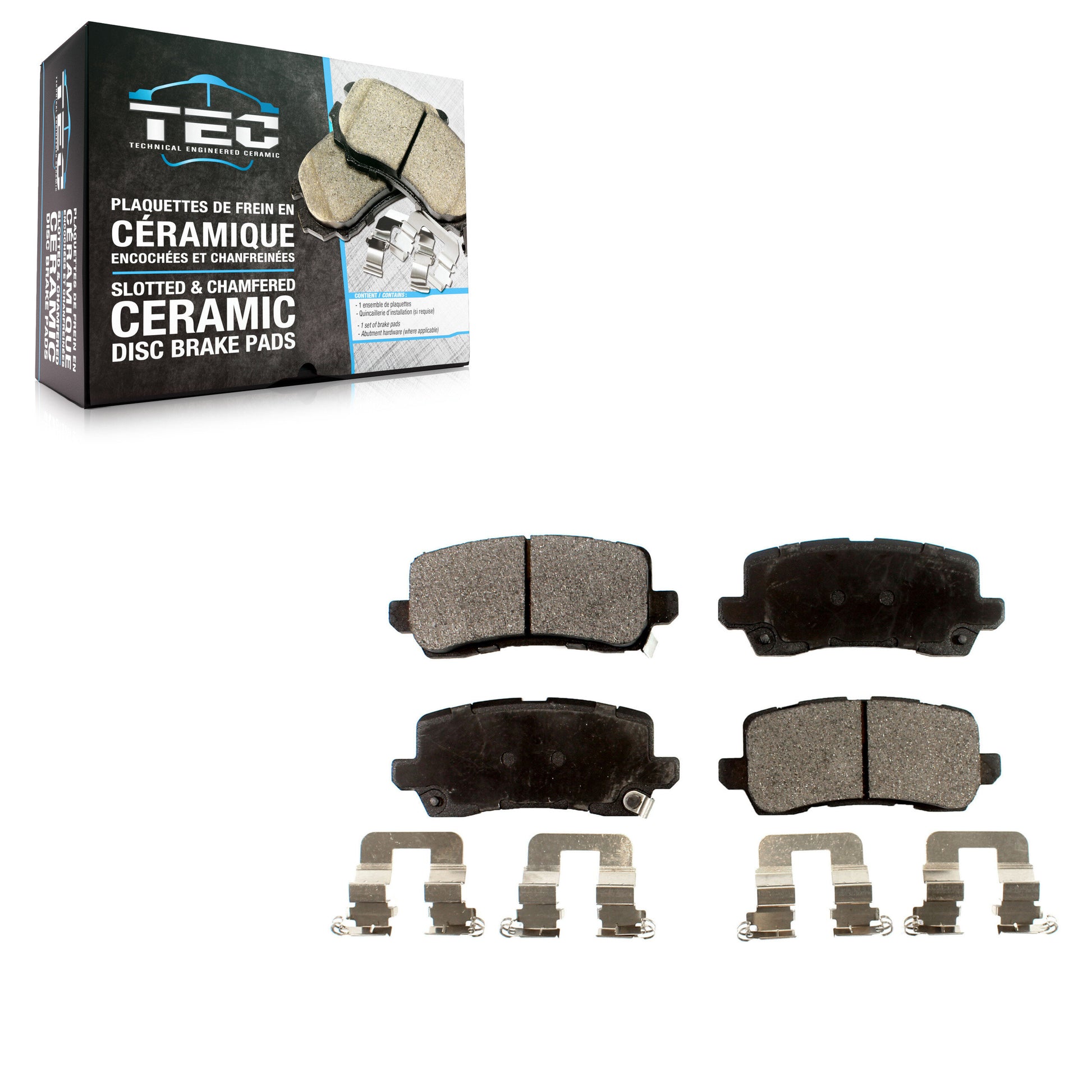 TEC TEC-1698 Disc Brake Pad for 2014-2023 Honda Odyssey, Acura MDX, Acura TLX - Rear