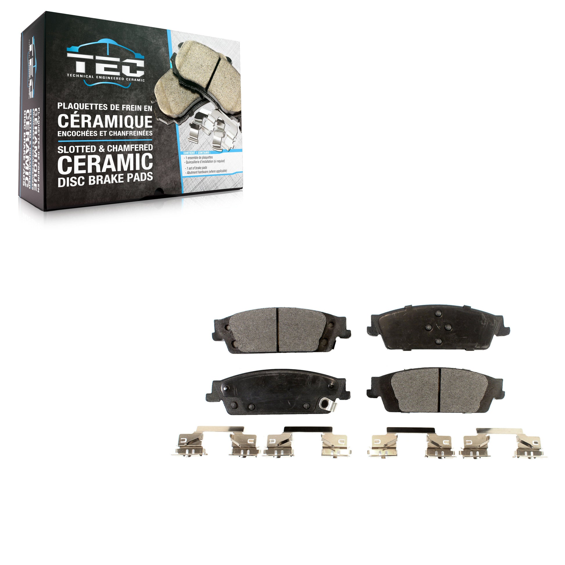 TEC TEC-1707 Disc Brake Pad for 2014-2020 Chevrolet Silverado 1500, Chevrolet Silverado 1500 LD, GMC Sierra 1500 Limited - Rear