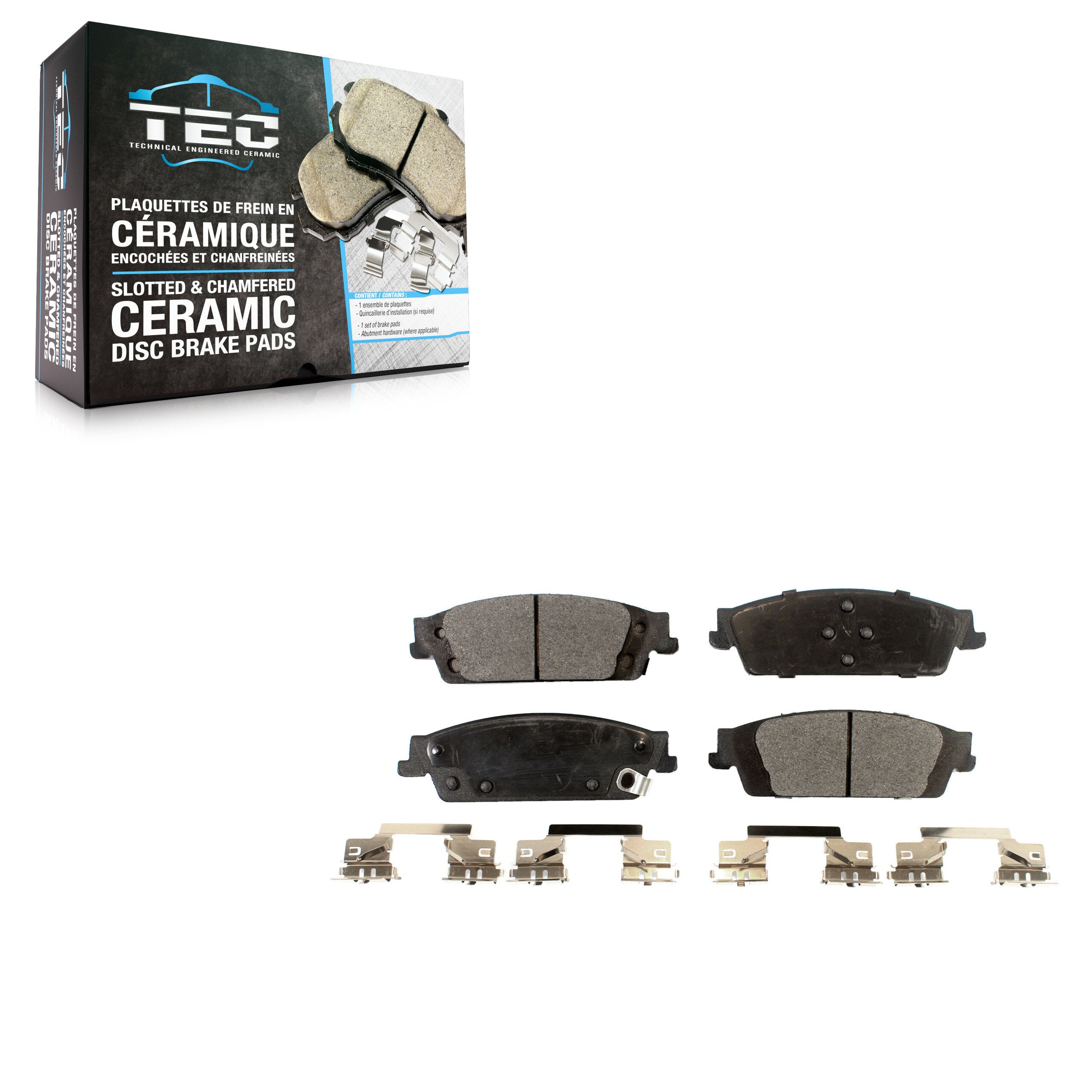 TEC TEC-1707 Disc Brake Pad for 2014-2020 Chevrolet Silverado 1500, Chevrolet Silverado 1500 LD, GMC Sierra 1500 Limited - Rear