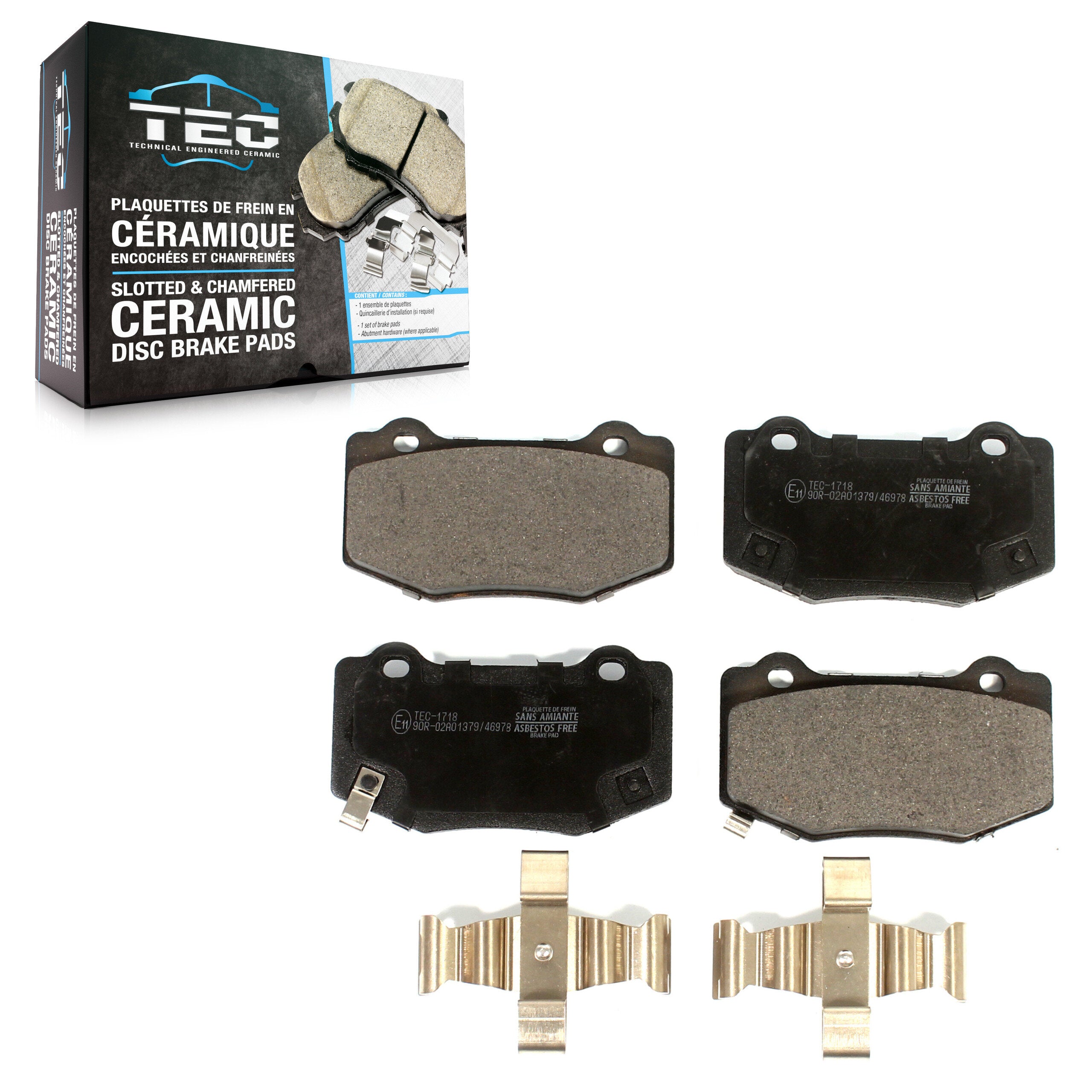TEC TEC-1718 Disc Brake Pad for 2014-2021 Chevrolet Corvette, Chevrolet Camaro, Cadillac ATS - Rear