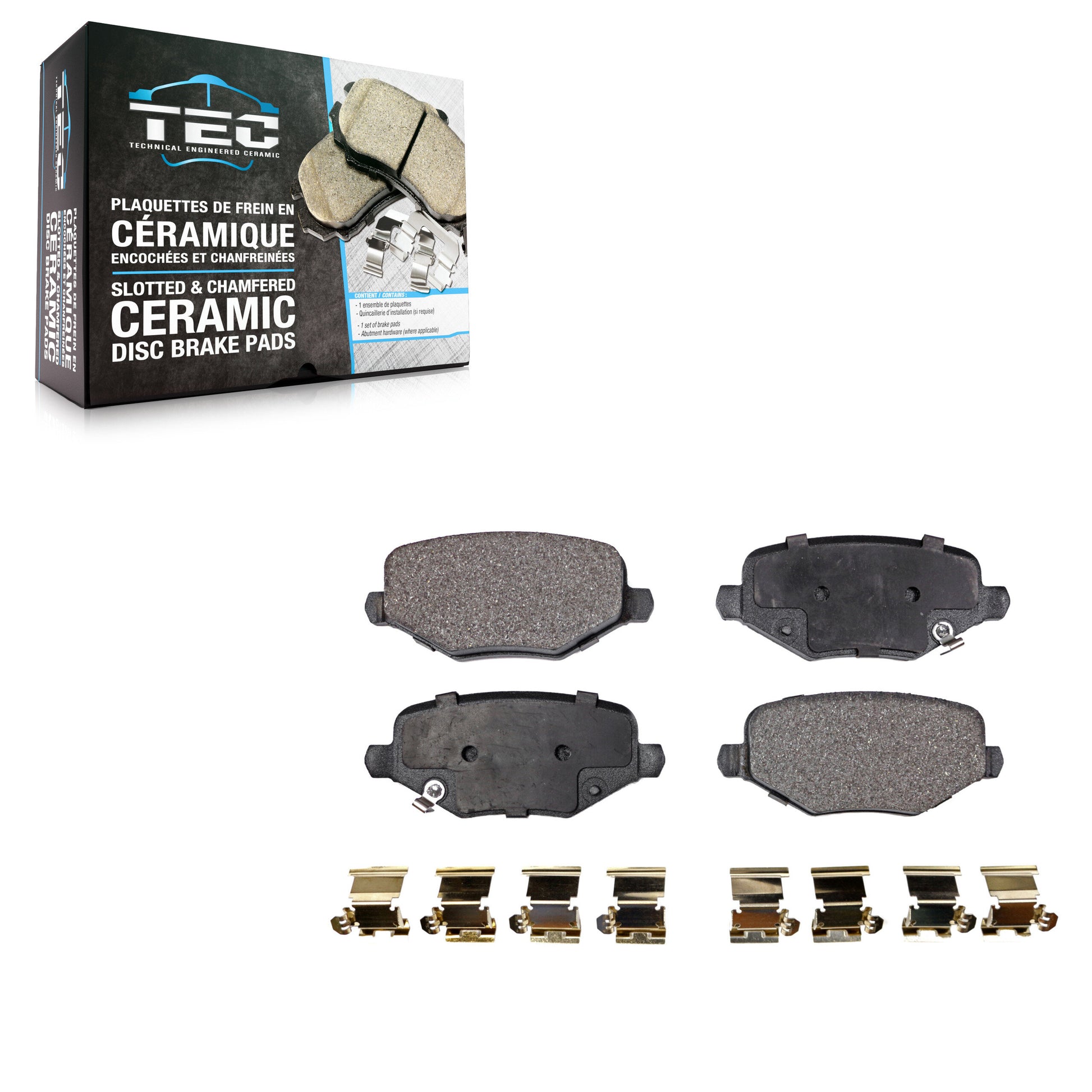 TEC TEC-1719 Disc Brake Pad for 2012-2016 Chrysler Town & Country, Dodge Grand Caravan, Dodge Journey - Rear