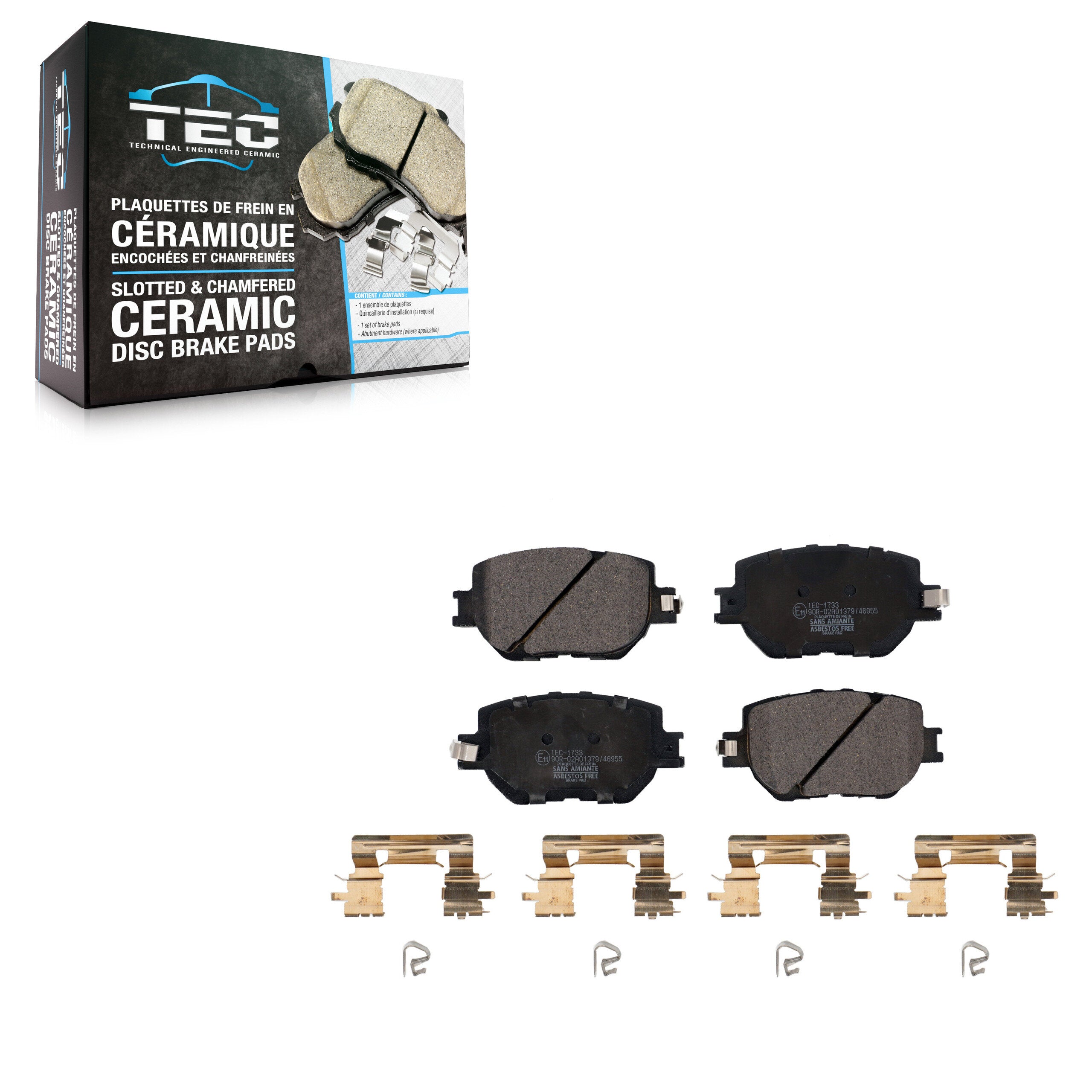 TEC TEC-1733 Disc Brake Pad for 2014-2015 Lexus IS250 - Front