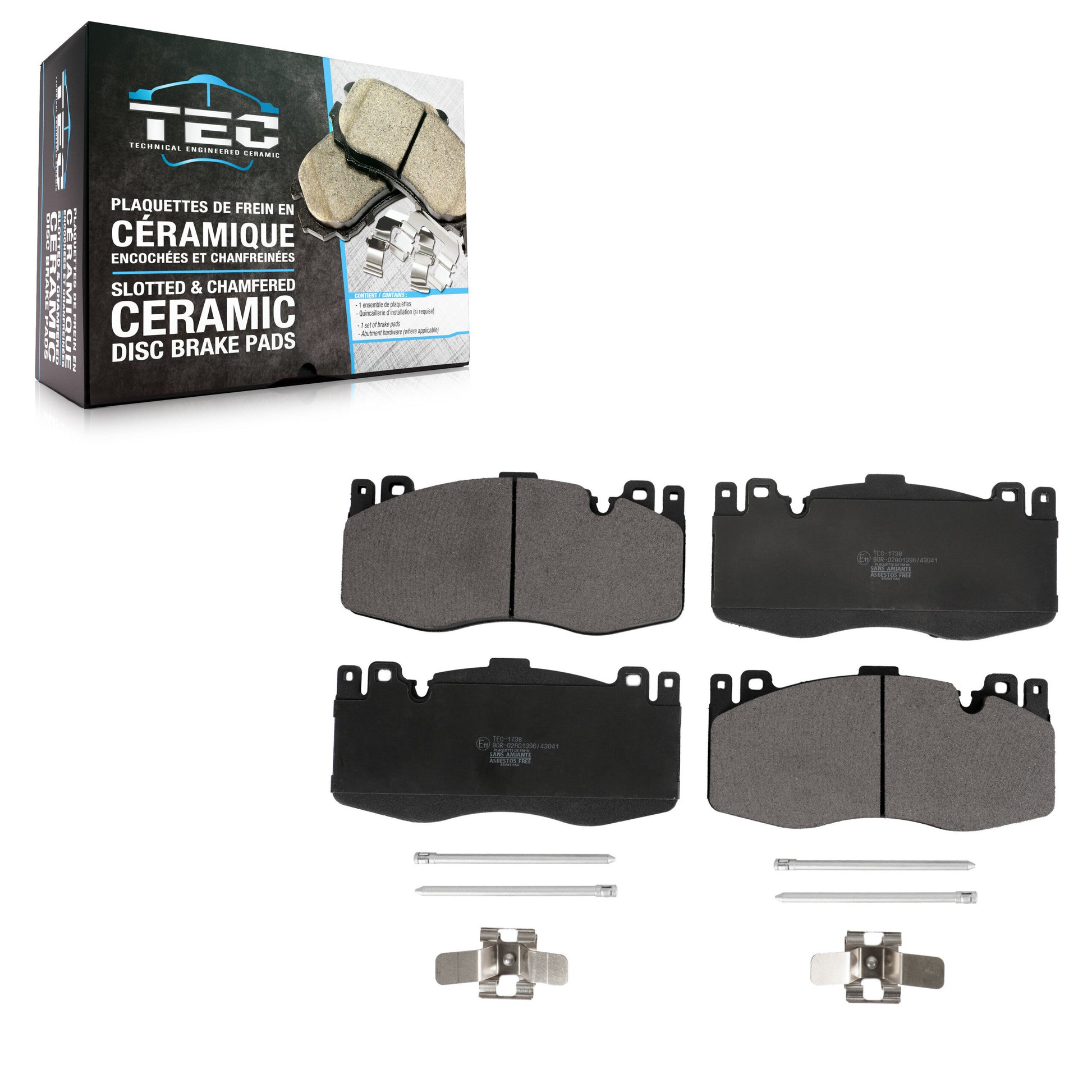 TEC TEC-1738 Disc Brake Pad for 2012-2019 BMW X5, BMW X6, BMW M6 Gran Coupe - Front