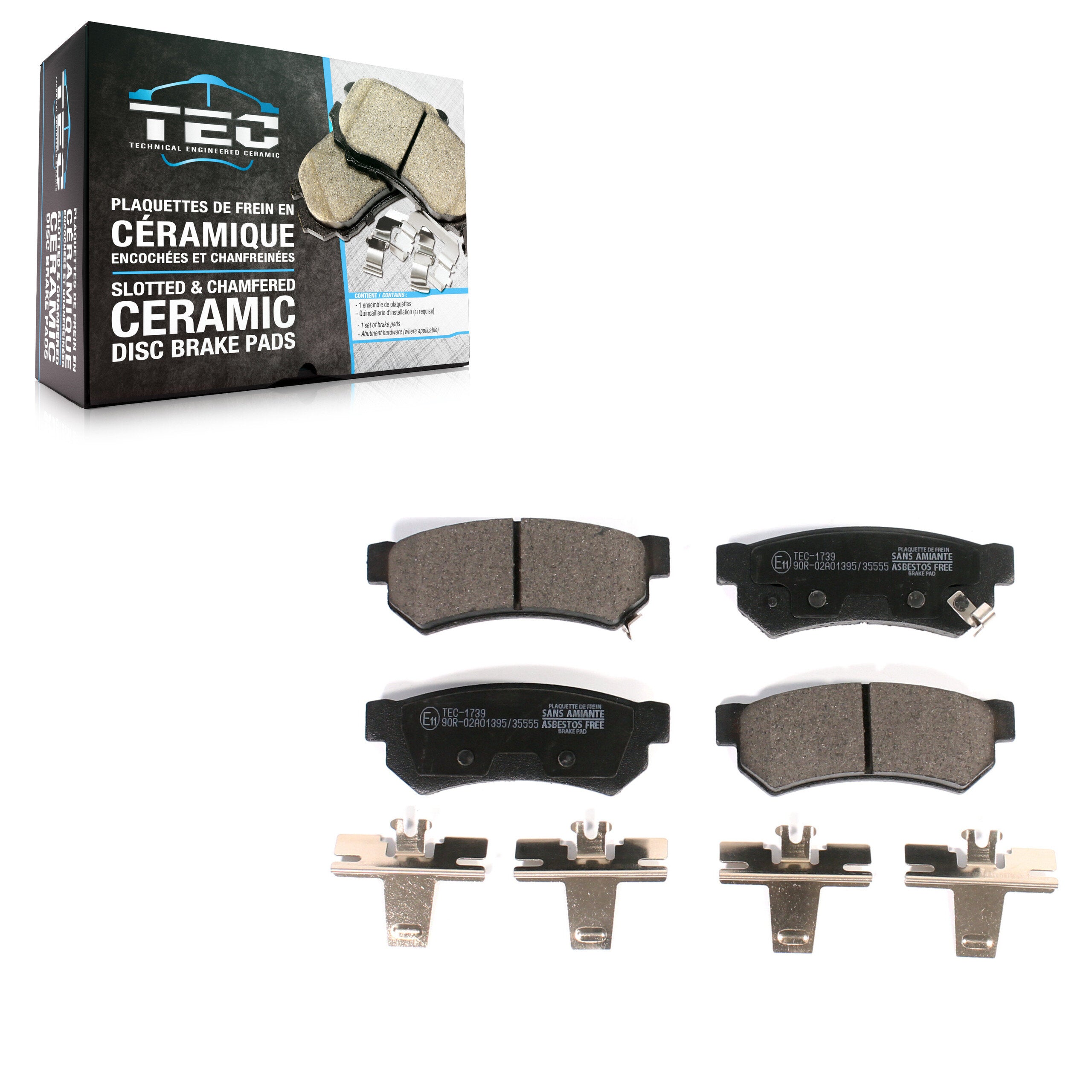 TEC TEC-1739 Disc Brake Pad for 2014-2016 Chevrolet Spark, Chevrolet Spark EV - Rear