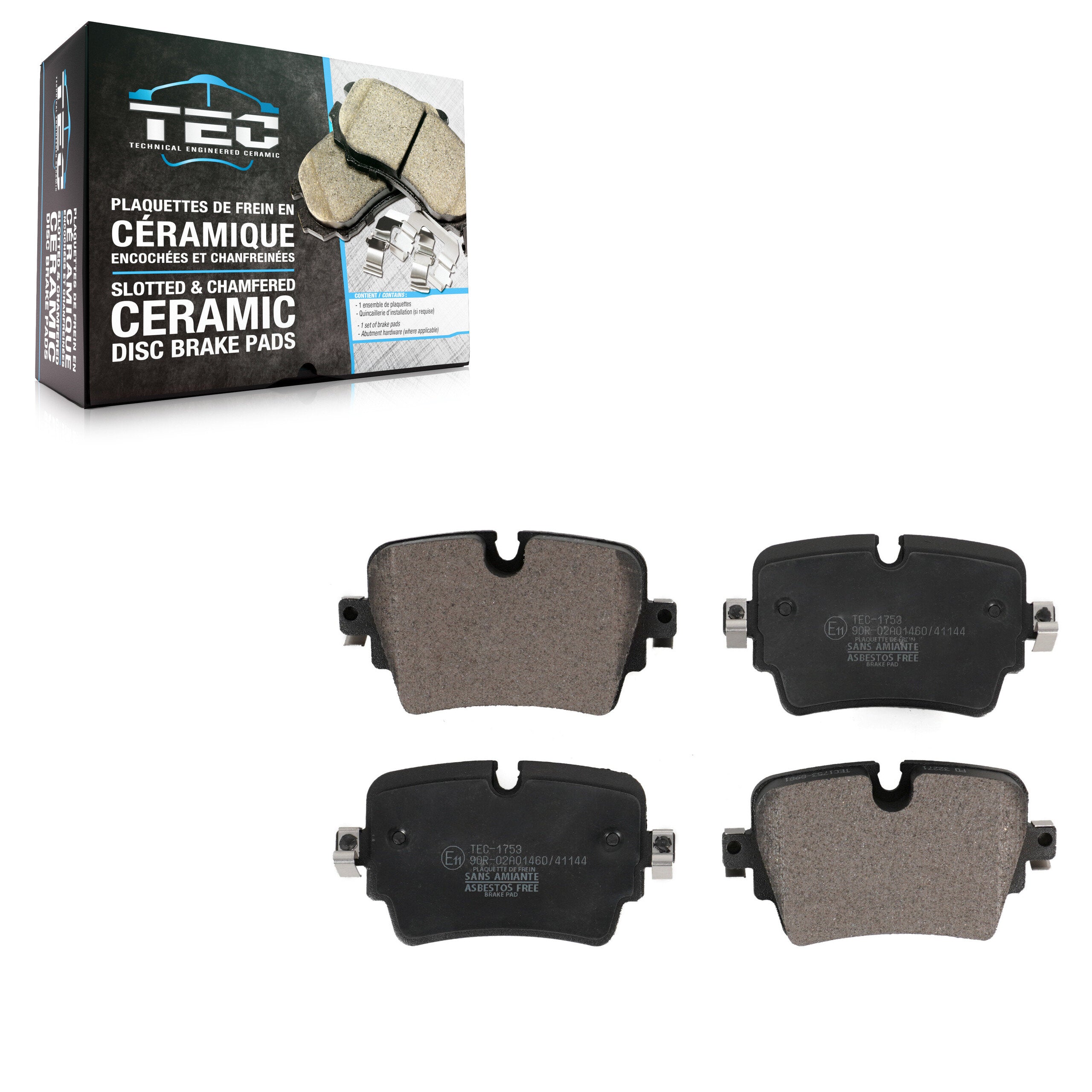 TEC TEC-1753 Disc Brake Pad for 2014-2022 Jaguar XJ, Jaguar XJR575, Jaguar F-Type - Rear