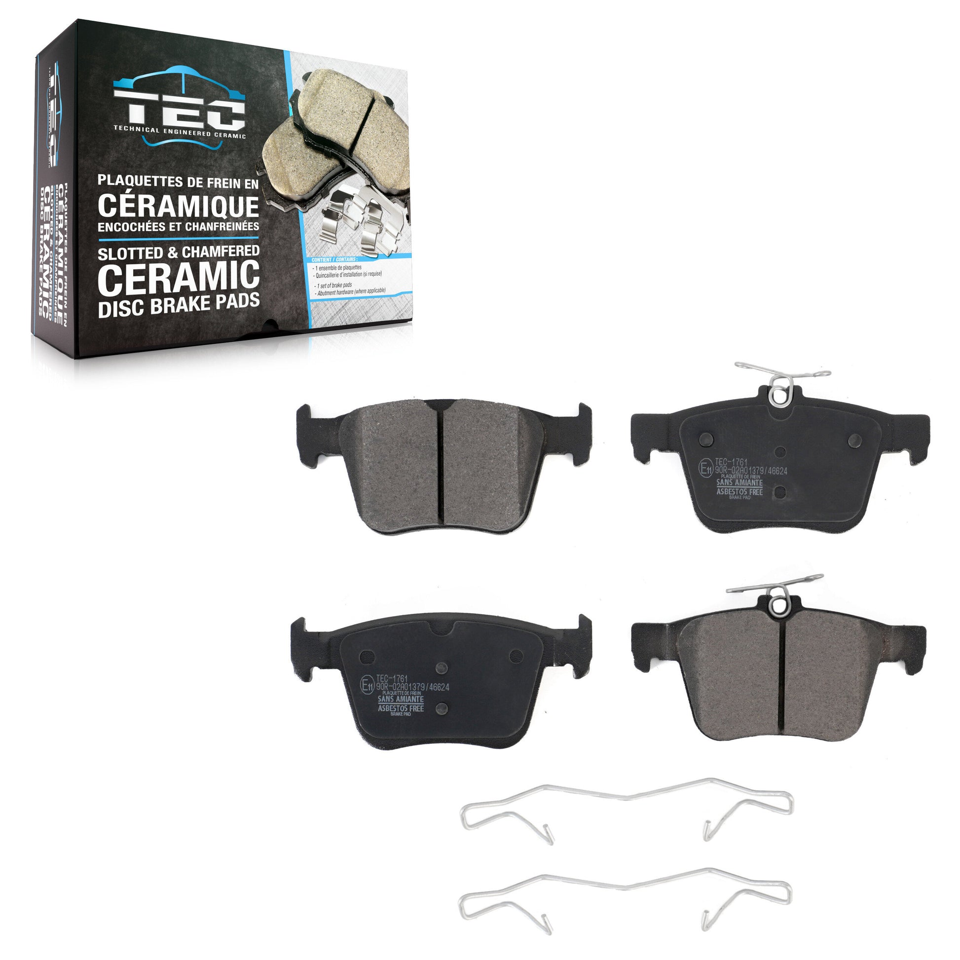 TEC TEC-1761 Disc Brake Pad for 2015-2025 Audi Q3, Volkswagen Taos, Volkswagen Atlas Cross Sport - Rear