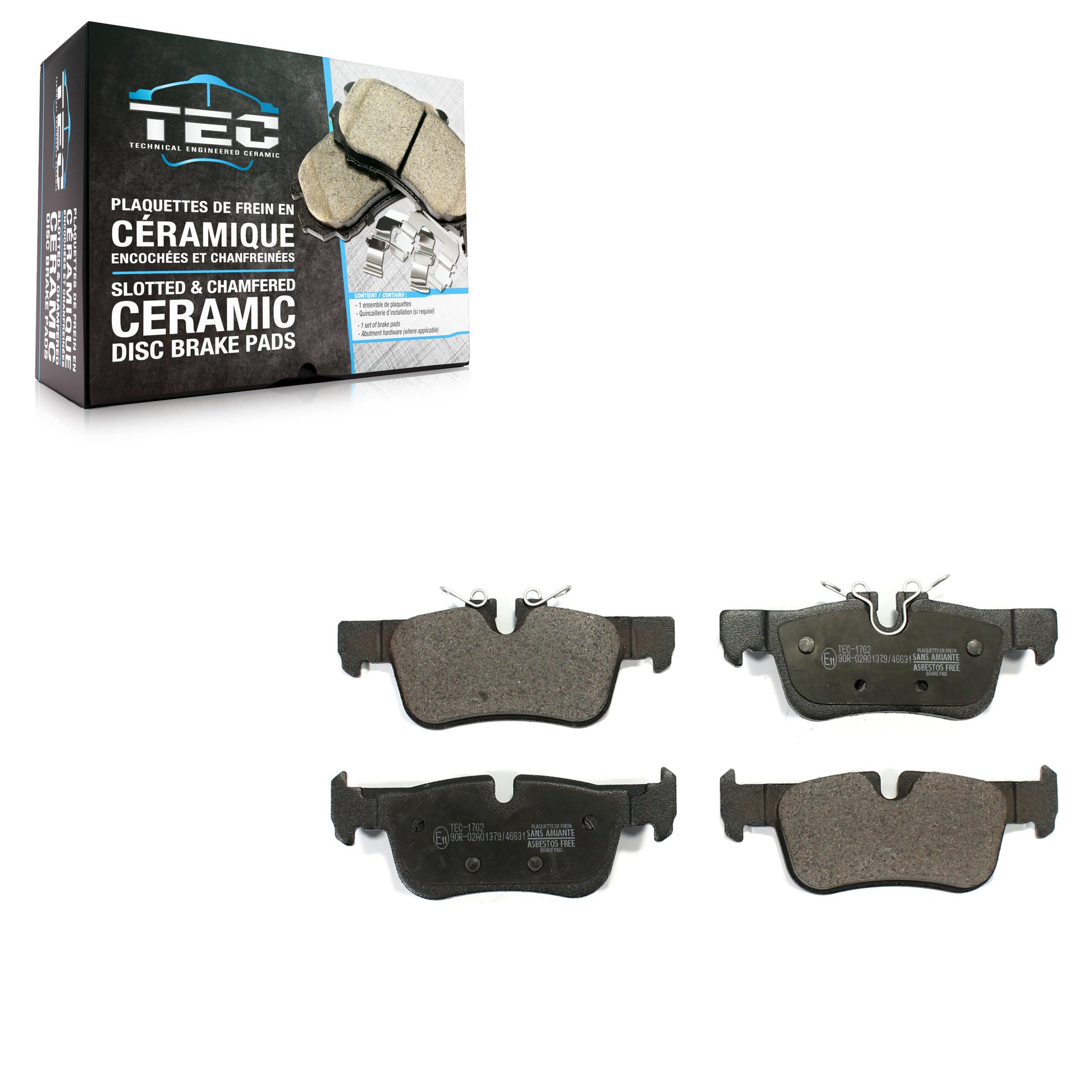 TEC TEC-1762 Disc Brake Pad for 2014-2022 Mini Cooper Clubman, BMW 228i Gran Coupe, BMW 228i xDrive Gran Coupe - Rear