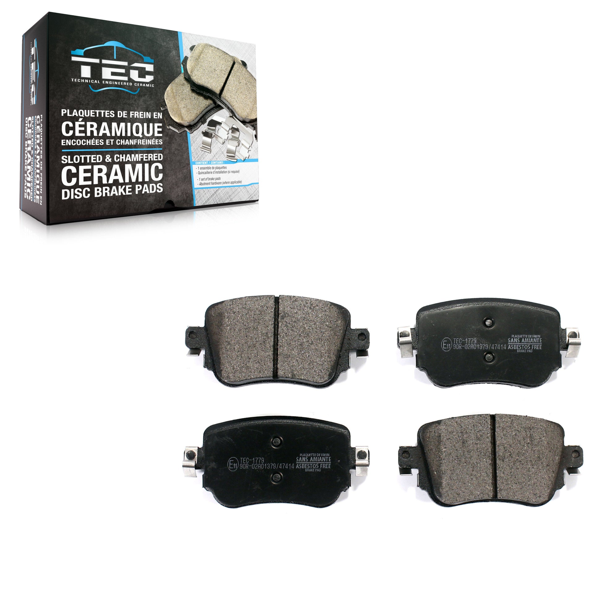 TEC TEC-1779 Disc Brake Pad for 2015-2022 Volkswagen Golf, Volkswagen Golf Alltrack, Audi Q3 - Rear