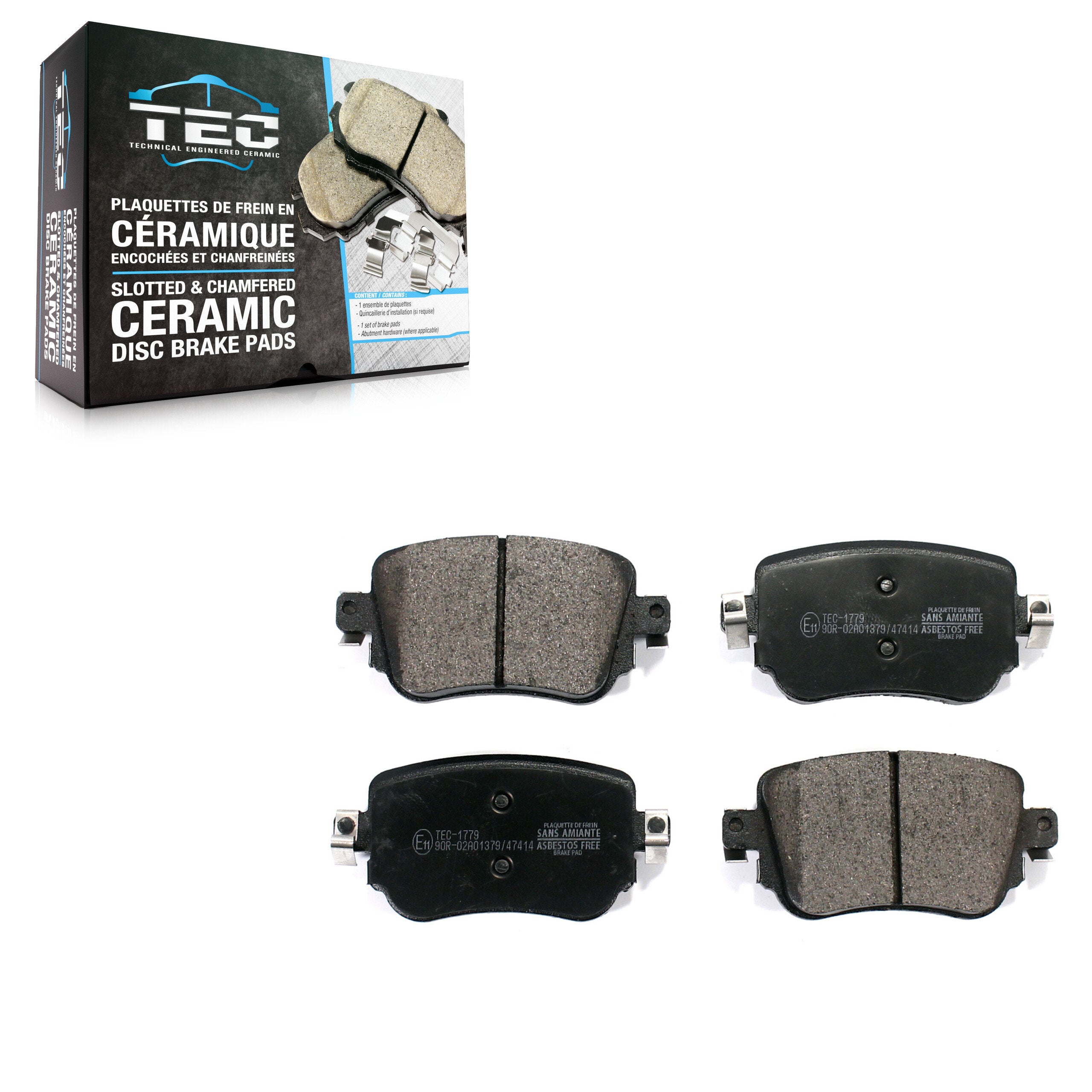 TEC TEC-1779 Disc Brake Pad for 2015-2022 Volkswagen Golf, Volkswagen Golf Alltrack, Audi Q3 - Rear