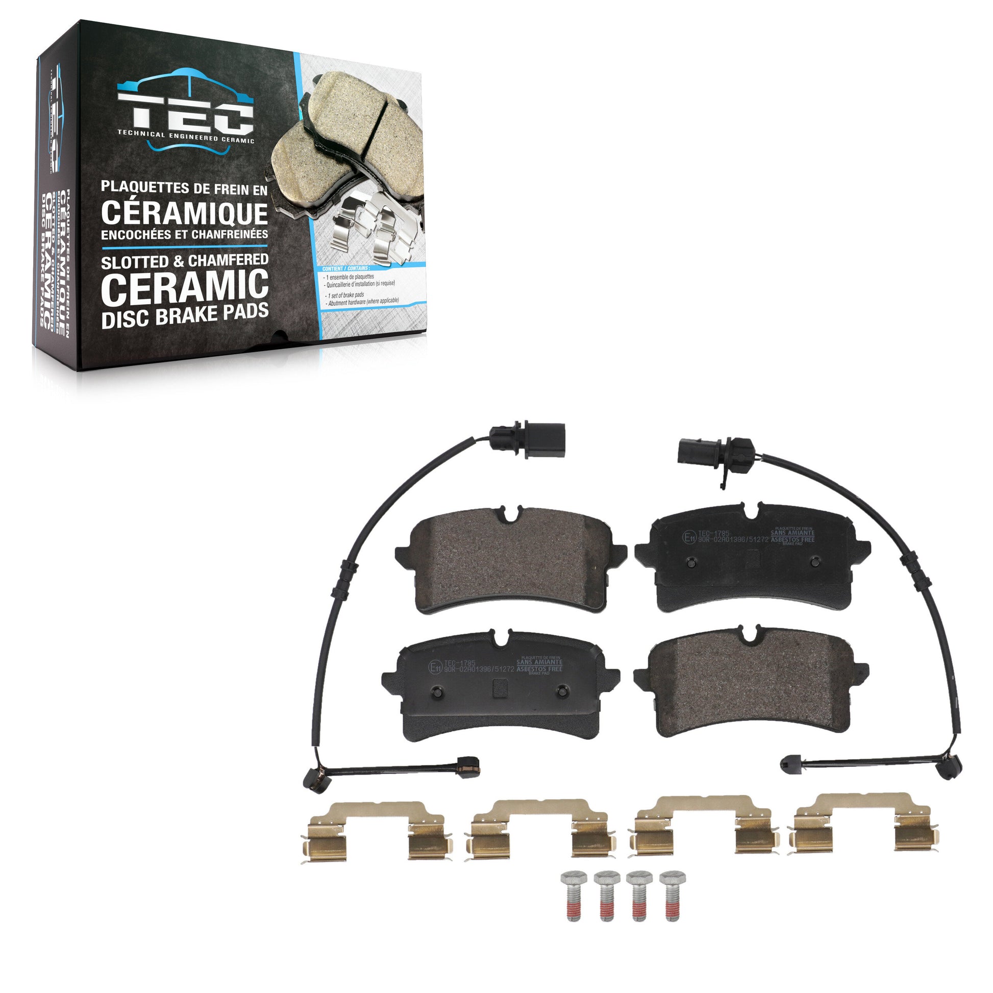 TEC TEC-1785 Disc Brake Pad for 2013-2018 Audi A8 Quattro, Audi A7 Quattro, Audi RS7 - Rear