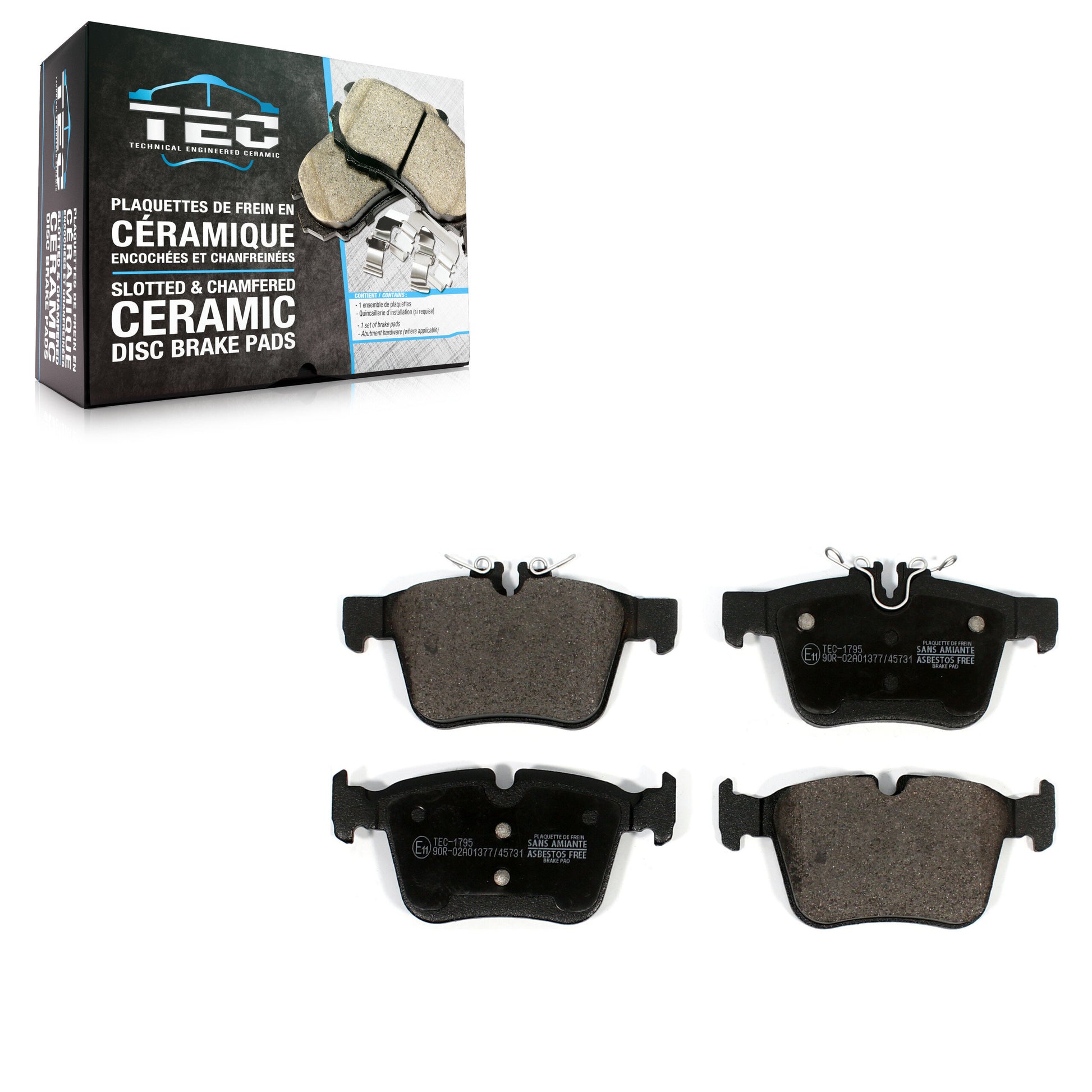TEC TEC-1795 Disc Brake Pad for 2015-2023 Mercedes-Benz C300, Mercedes-Benz C350e, Mercedes-Benz C400 - Rear