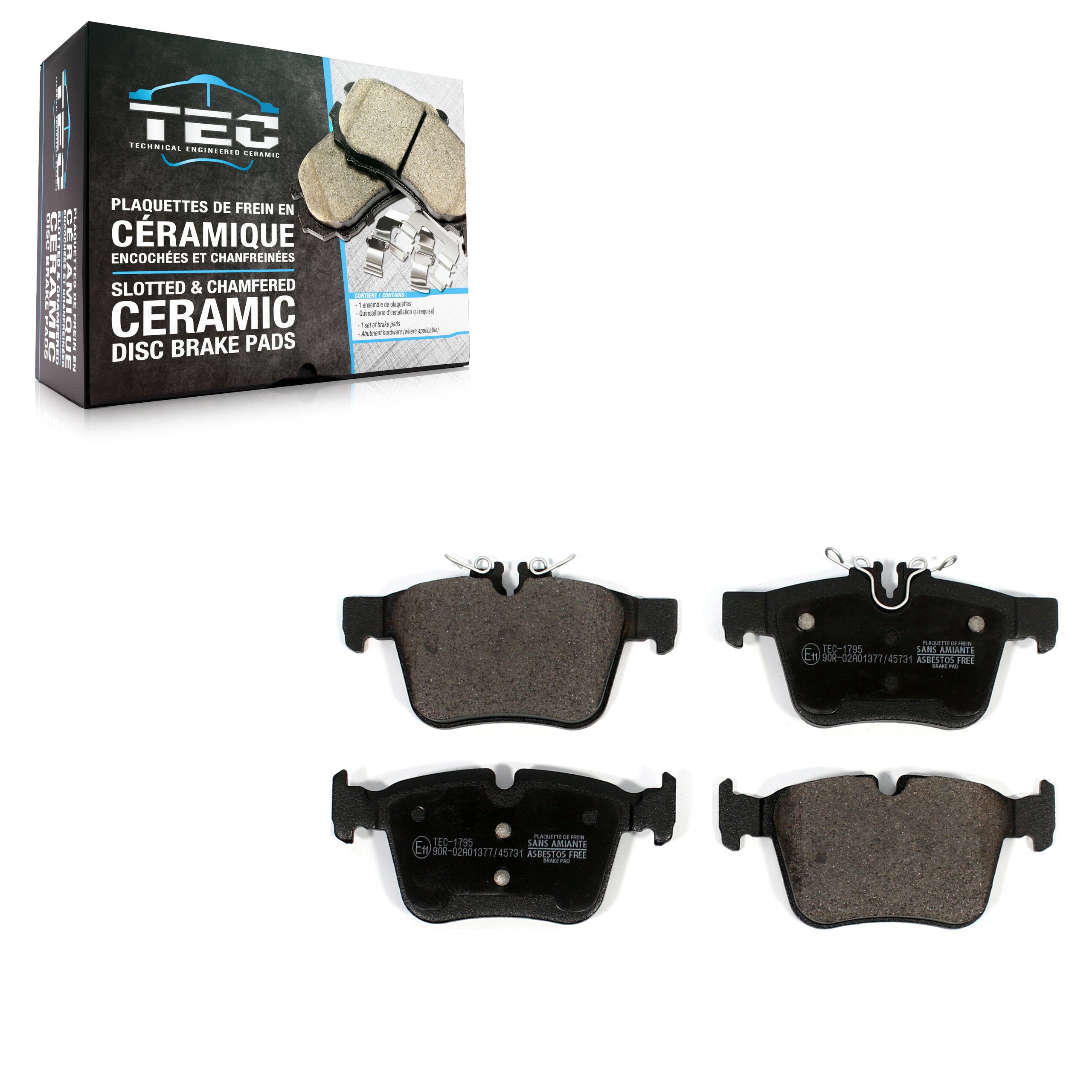 TEC TEC-1795 Disc Brake Pad for 2015-2023 Mercedes-Benz C300, Mercedes-Benz C350e, Mercedes-Benz C400 - Rear