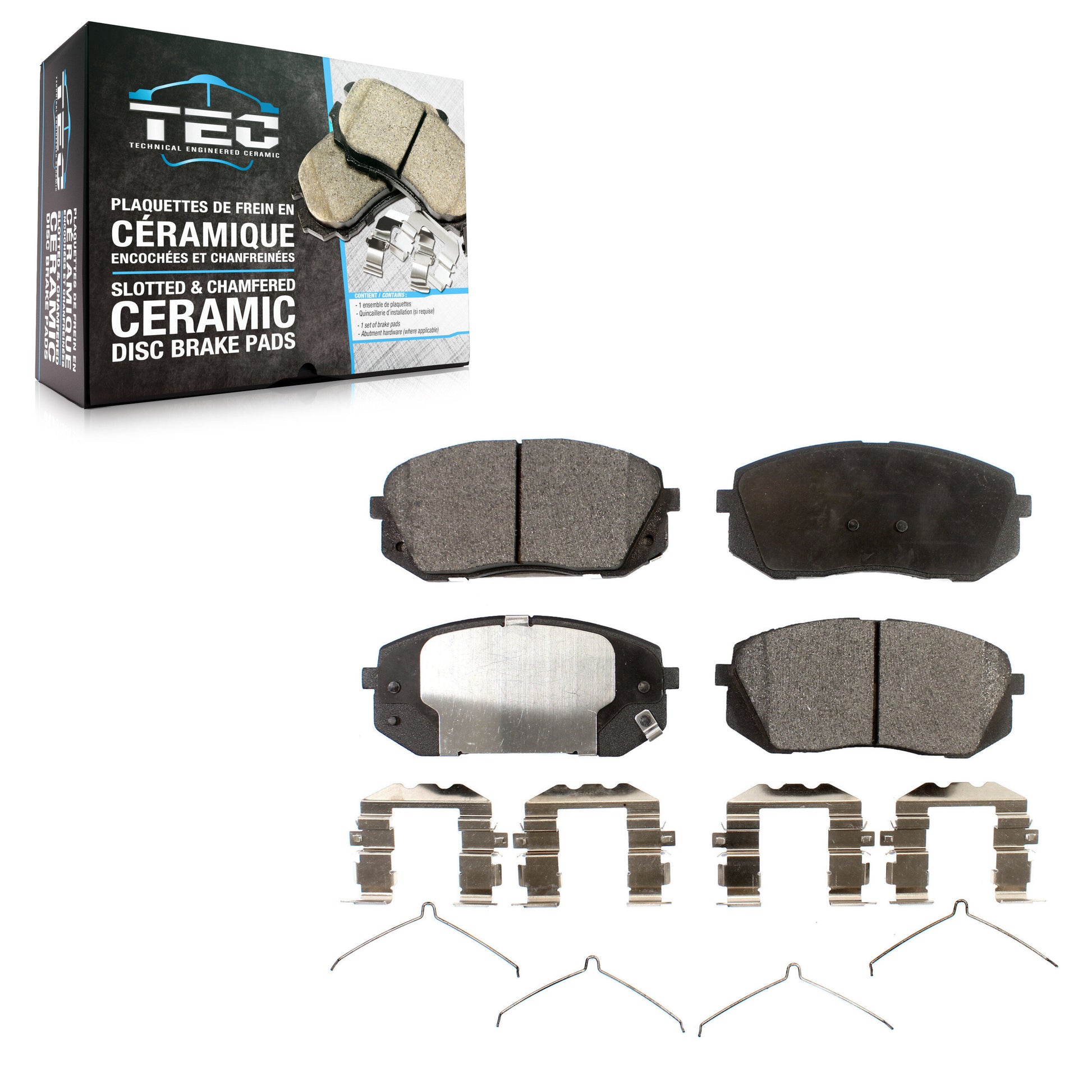 TEC TEC-1826 Disc Brake Pad for 2015-2023 Kia Optima, Hyundai Kona Electric, Kia Niro EV - Front
