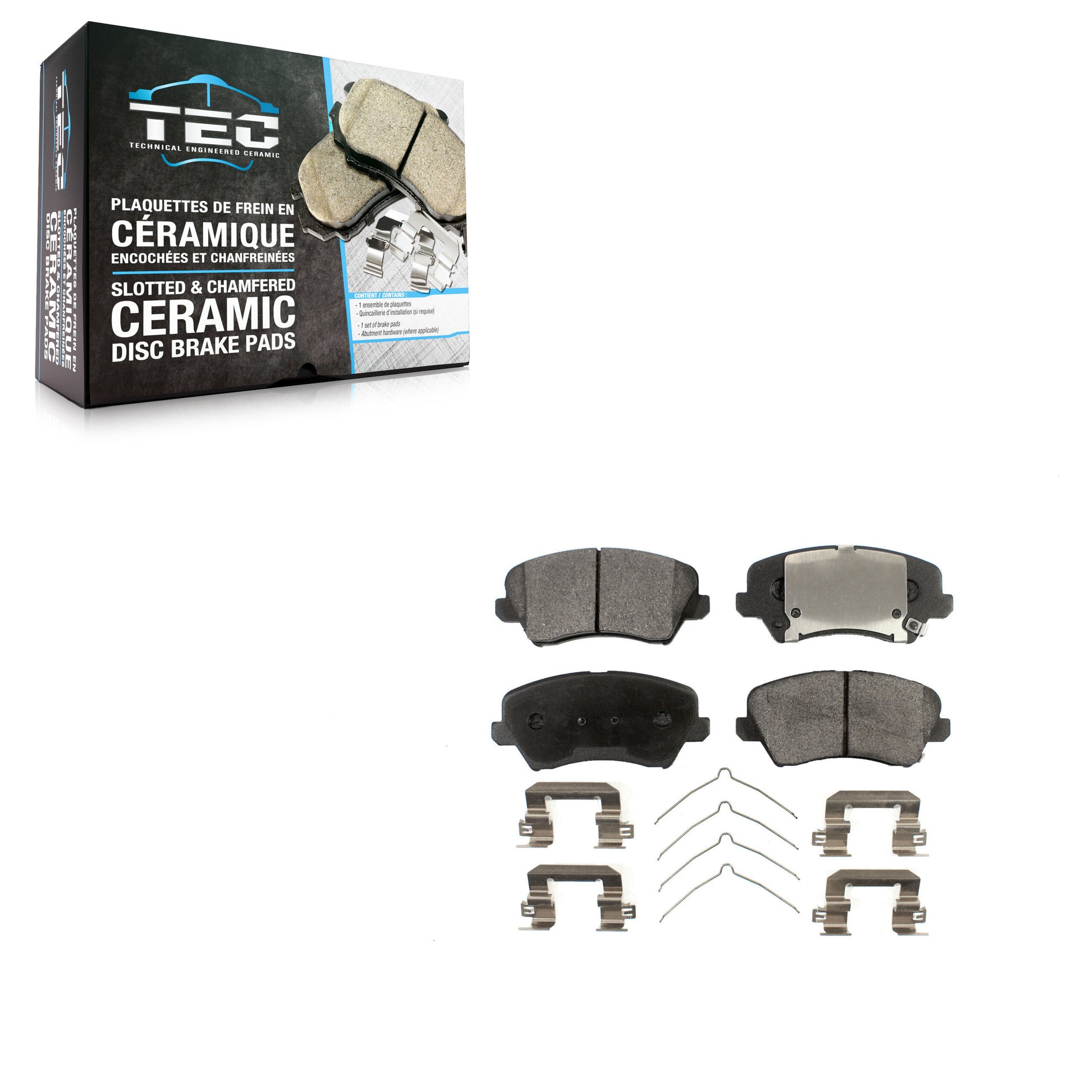 TEC TEC-1828 Disc Brake Pad for 2016-2021 Hyundai Veloster, Hyundai Elantra GT, Kia Forte - Front
