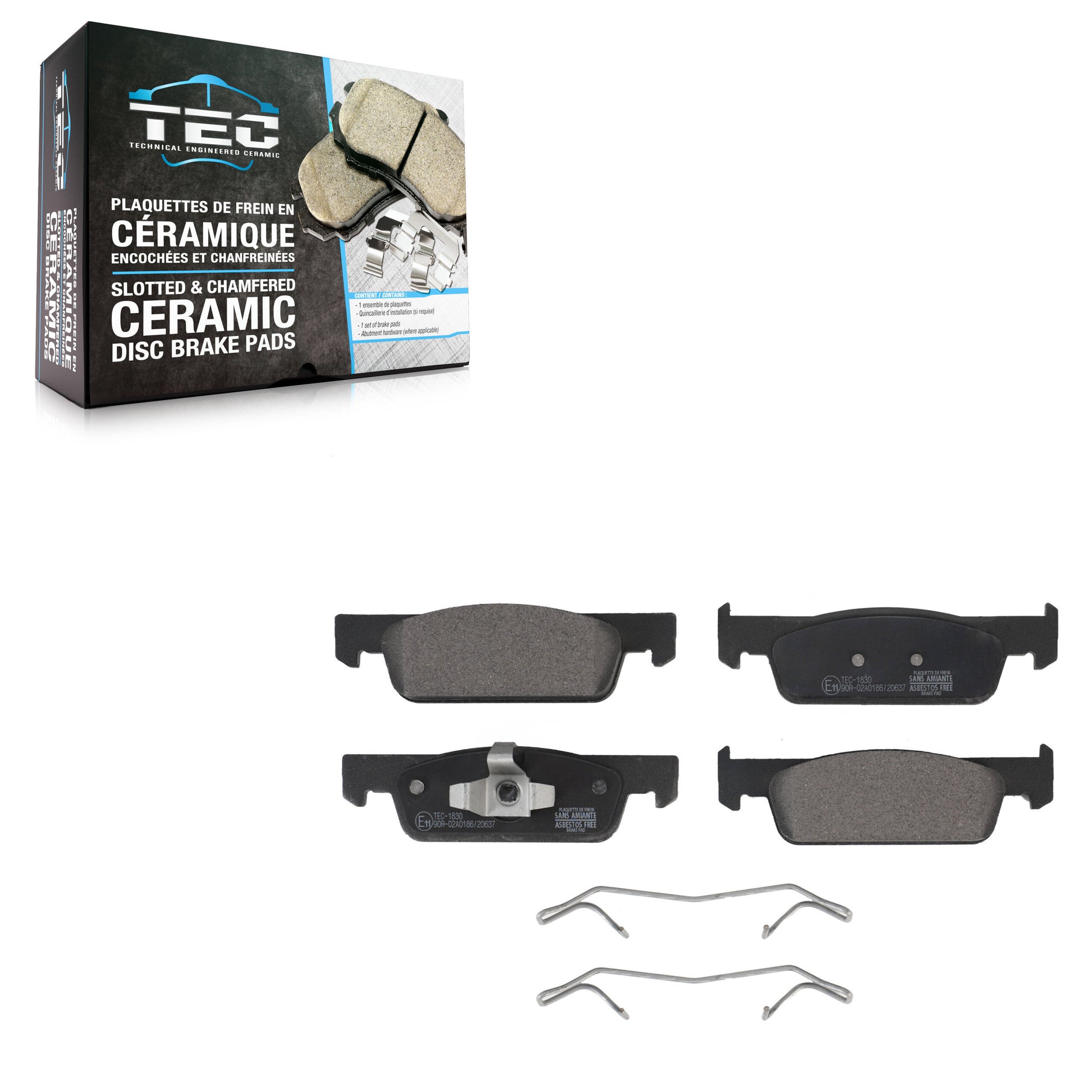 TEC TEC-1830 Disc Brake Pad for 2016-2019 Smart EQ fortwo, Smart Fortwo - Front