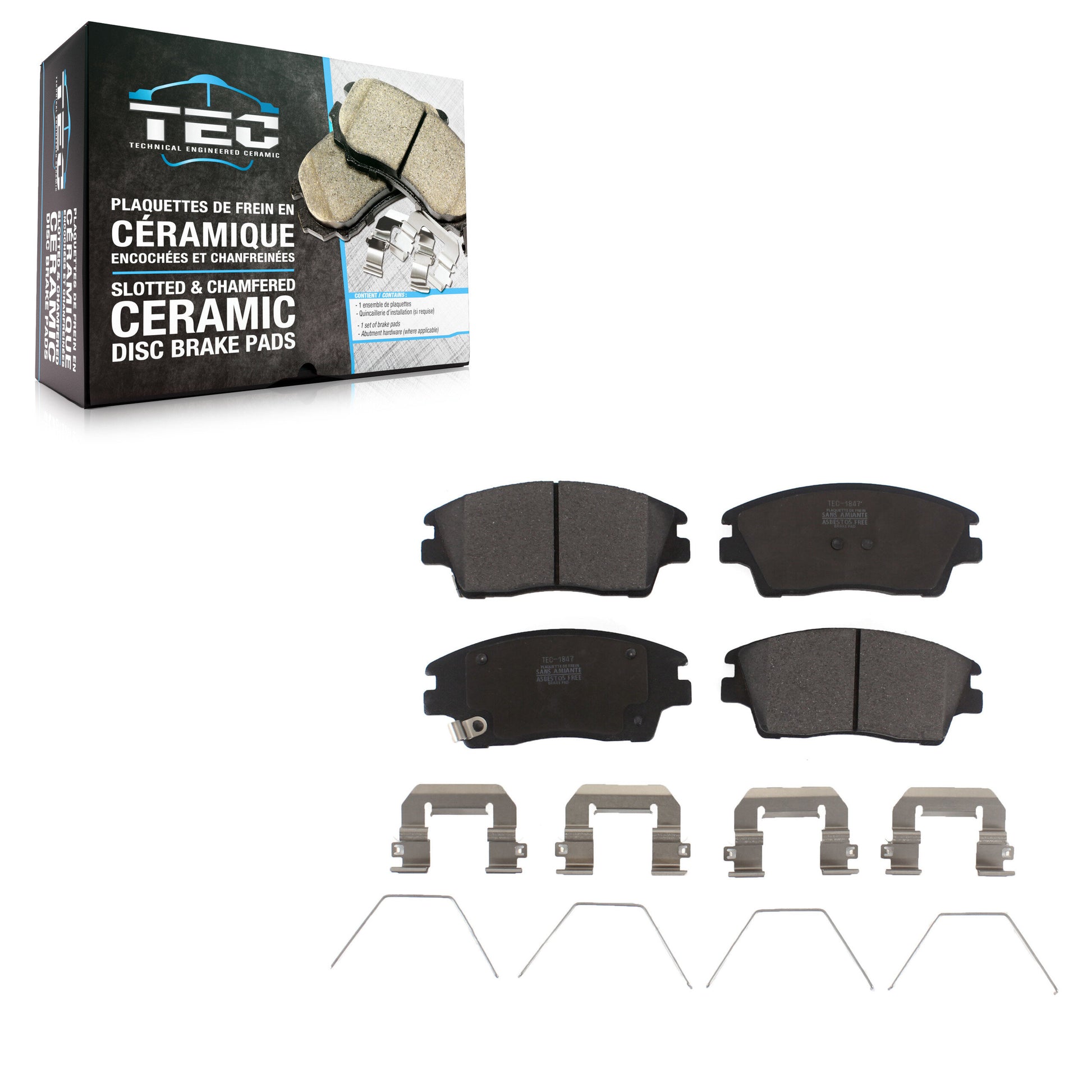 TEC TEC-1847 Disc Brake Pad for 2016-2022 Hyundai Tucson, Hyundai Elantra, Kia Sportage - Front