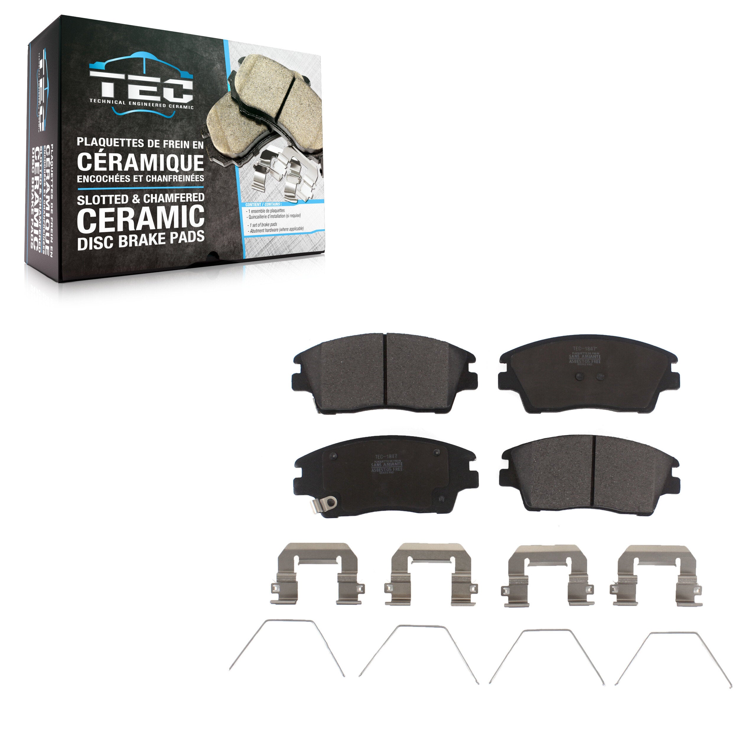 TEC TEC-1847 Disc Brake Pad for 2016-2022 Hyundai Tucson, Hyundai Elantra, Kia Sportage - Front