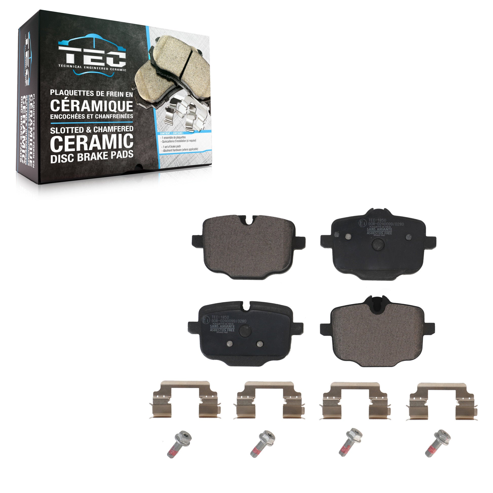 TEC TEC-1850 Disc Brake Pad for 2016-2024 BMW 840i, BMW 840i Gran Coupe, BMW 840i xDrive - Rear