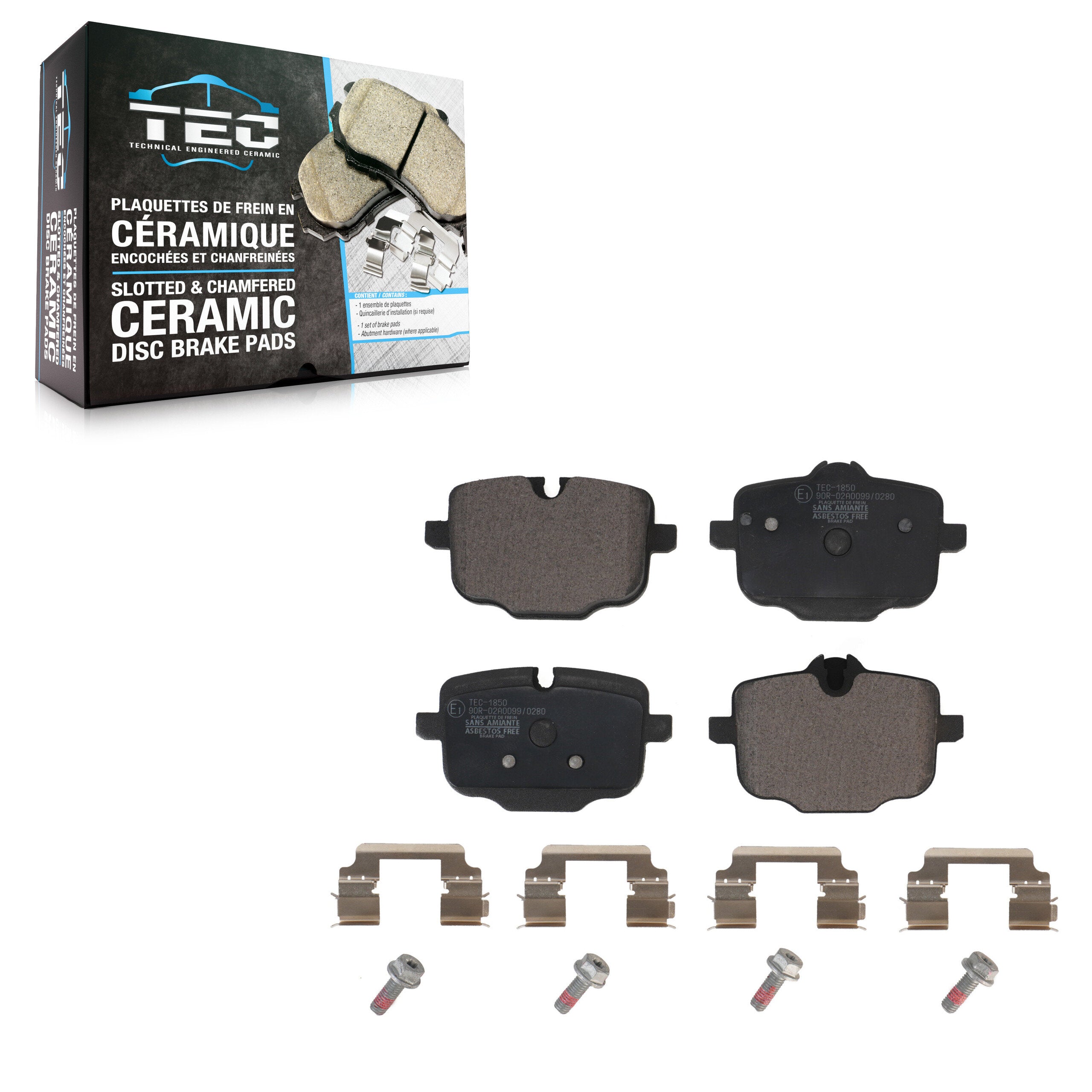 TEC TEC-1850 Disc Brake Pad for 2016-2024 BMW 840i, BMW 840i Gran Coupe, BMW 840i xDrive - Rear