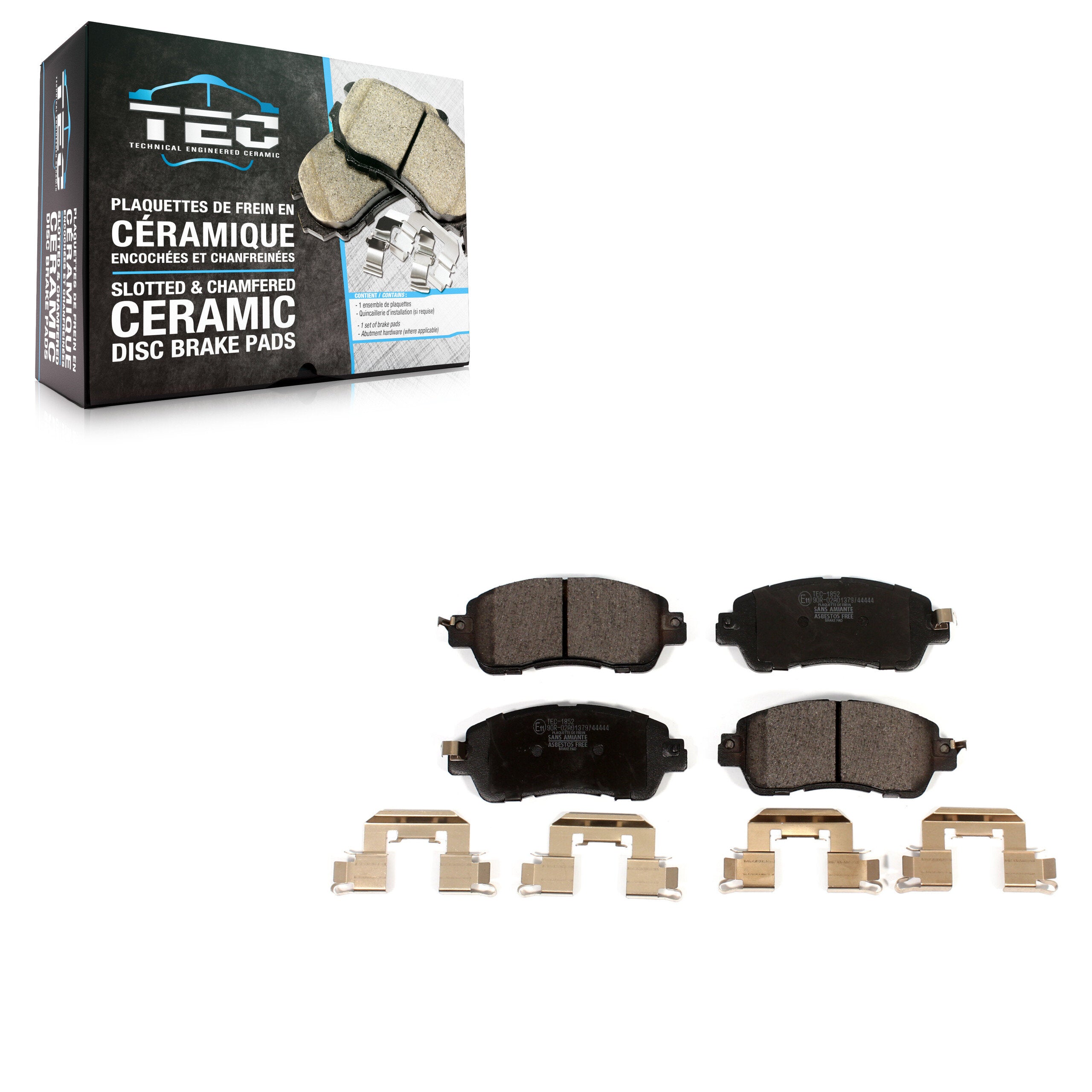 TEC TEC-1852 Disc Brake Pad for 2016-2020 Toyota Yaris, Toyota Yaris iA, Scion iA - Front
