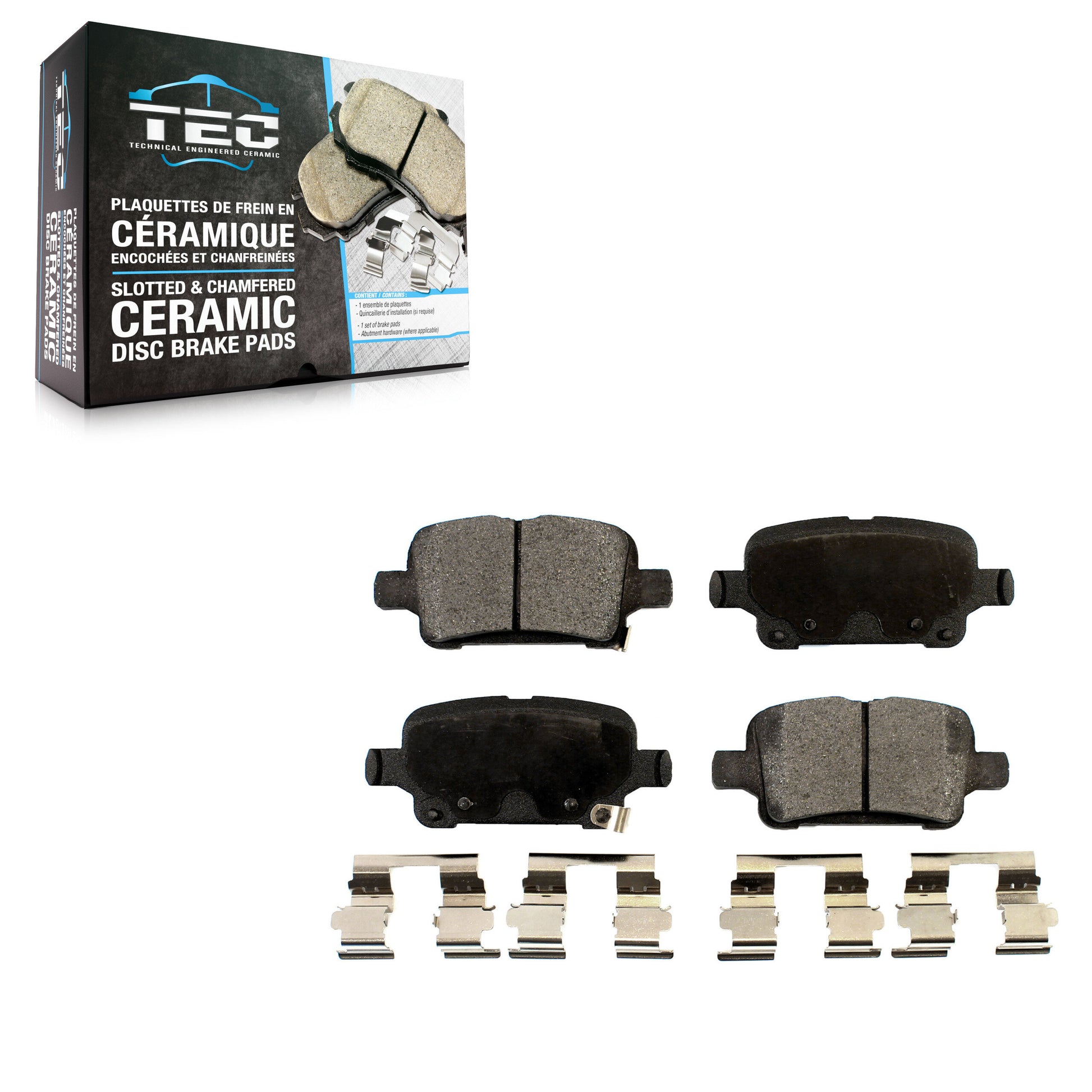 TEC TEC-1857 Disc Brake Pad for 2016-2023 Chevrolet Bolt EUV, Buick Regal Sportback, Buick Regal TourX - Rear