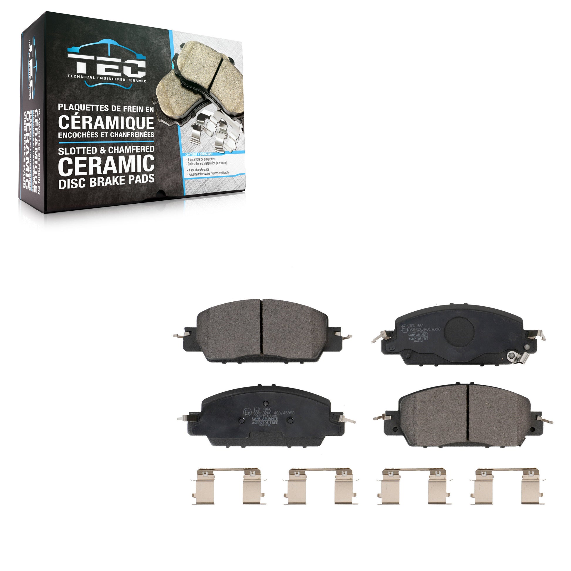 TEC TEC-1860 Disc Brake Pad for 2016-2017 Honda Accord - Front