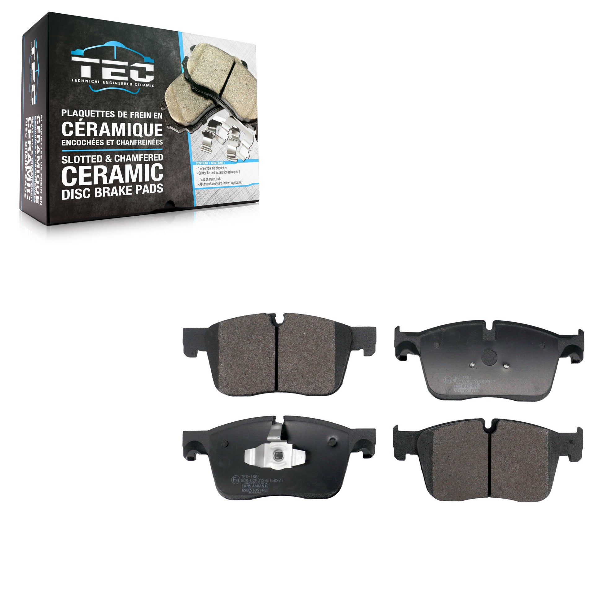 TEC TEC-1861 Disc Brake Pad for 2016-2024 Land Rover Range Rover Velar, Jaguar XE, Jaguar XF - Front