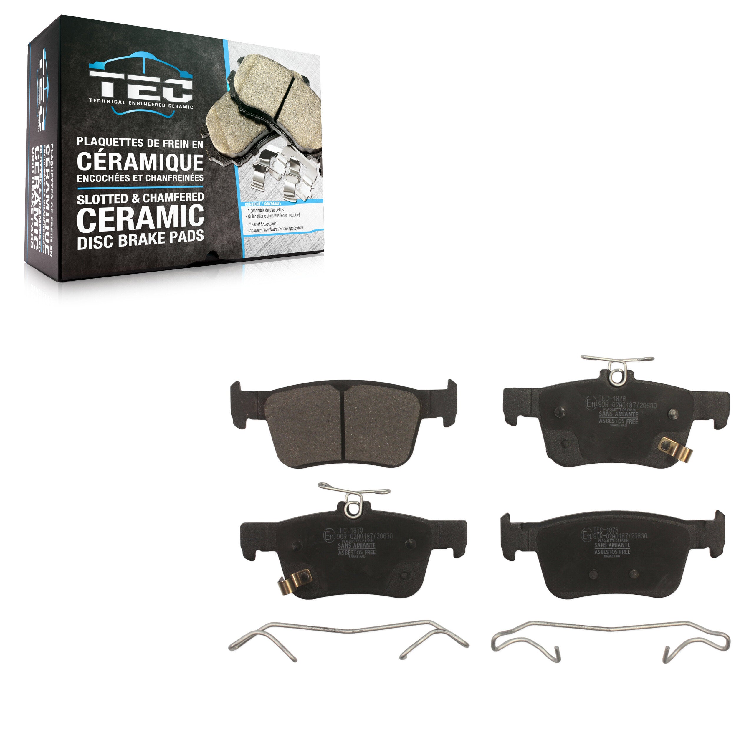 TEC TEC-1878 Disc Brake Pad for 2016-2024 Honda Civic, Acura RDX - Rear