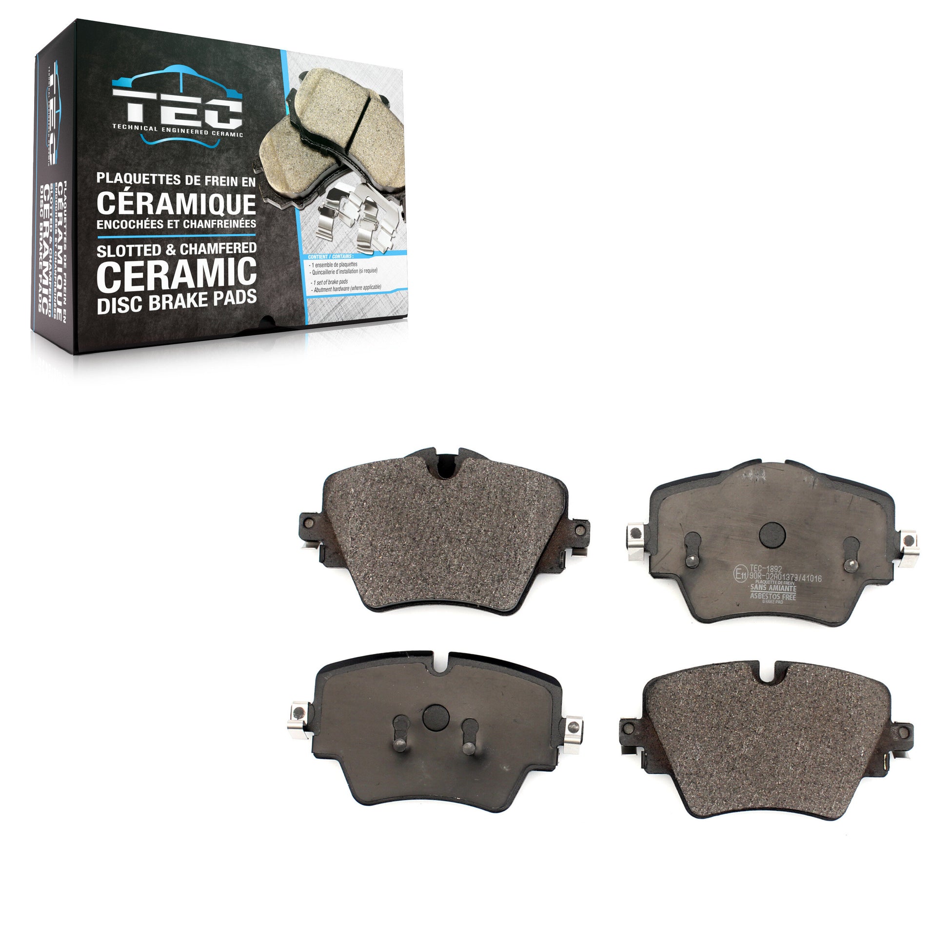 TEC TEC-1892 Disc Brake Pad for 2016-2023 Mini Cooper Countryman, BMW 230i, Toyota GR Supra - Front