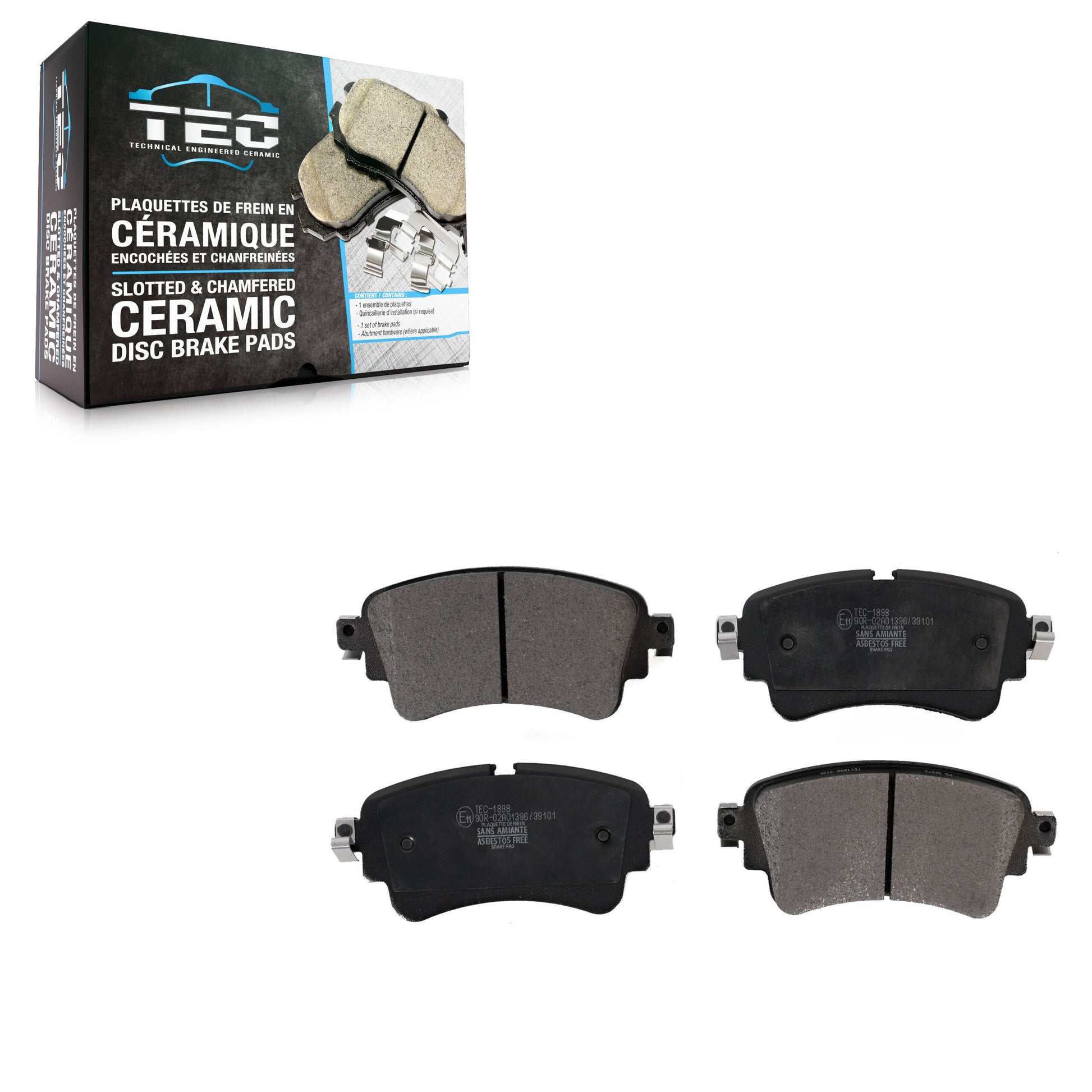 TEC TEC-1898 Disc Brake Pad for 2017-2021 Audi RS5, Audi RS5 Sportback, Audi A4 - Rear