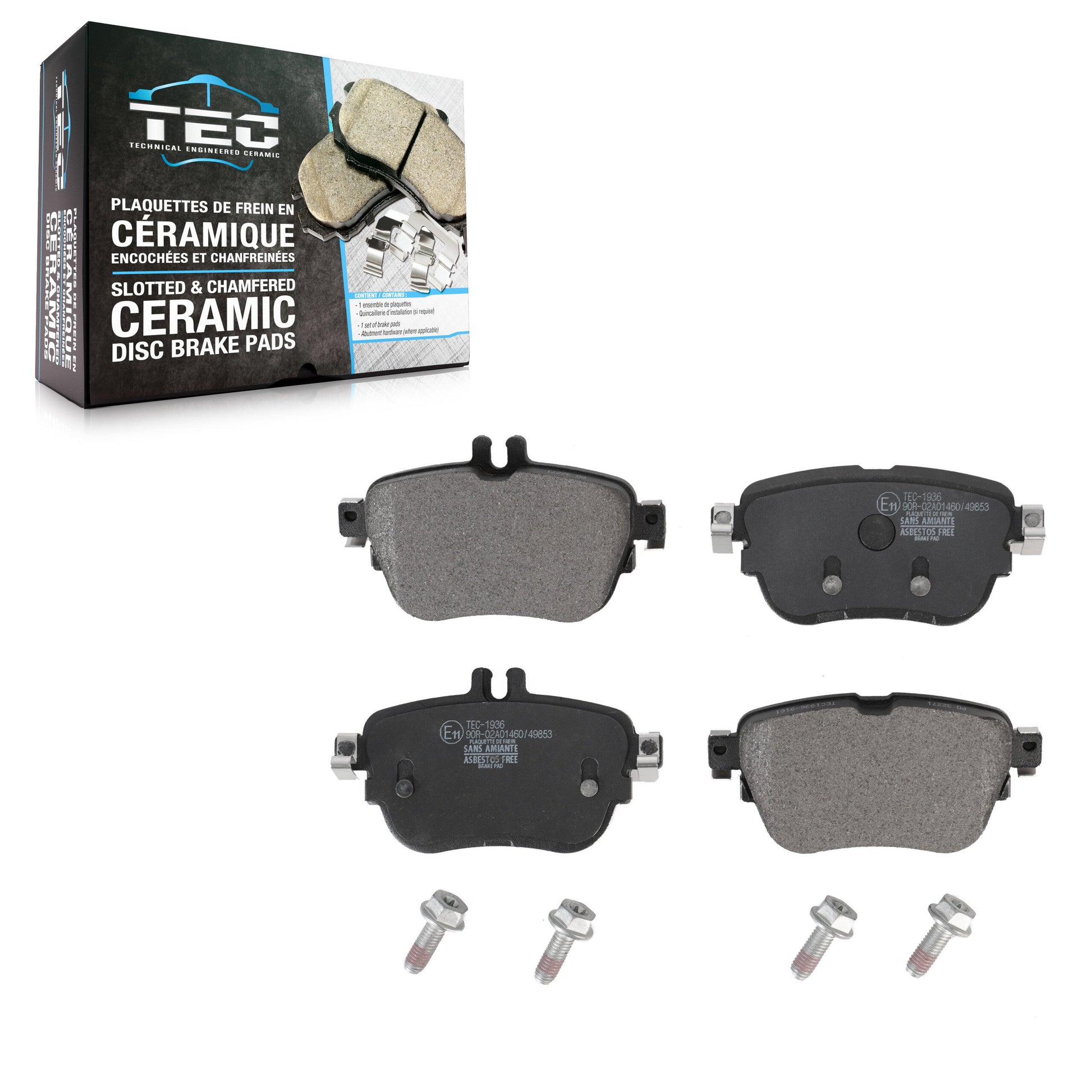 TEC TEC-1936 Disc Brake Pad for 2017-2022 Mercedes-Benz E350, Mercedes-Benz E300 - Rear