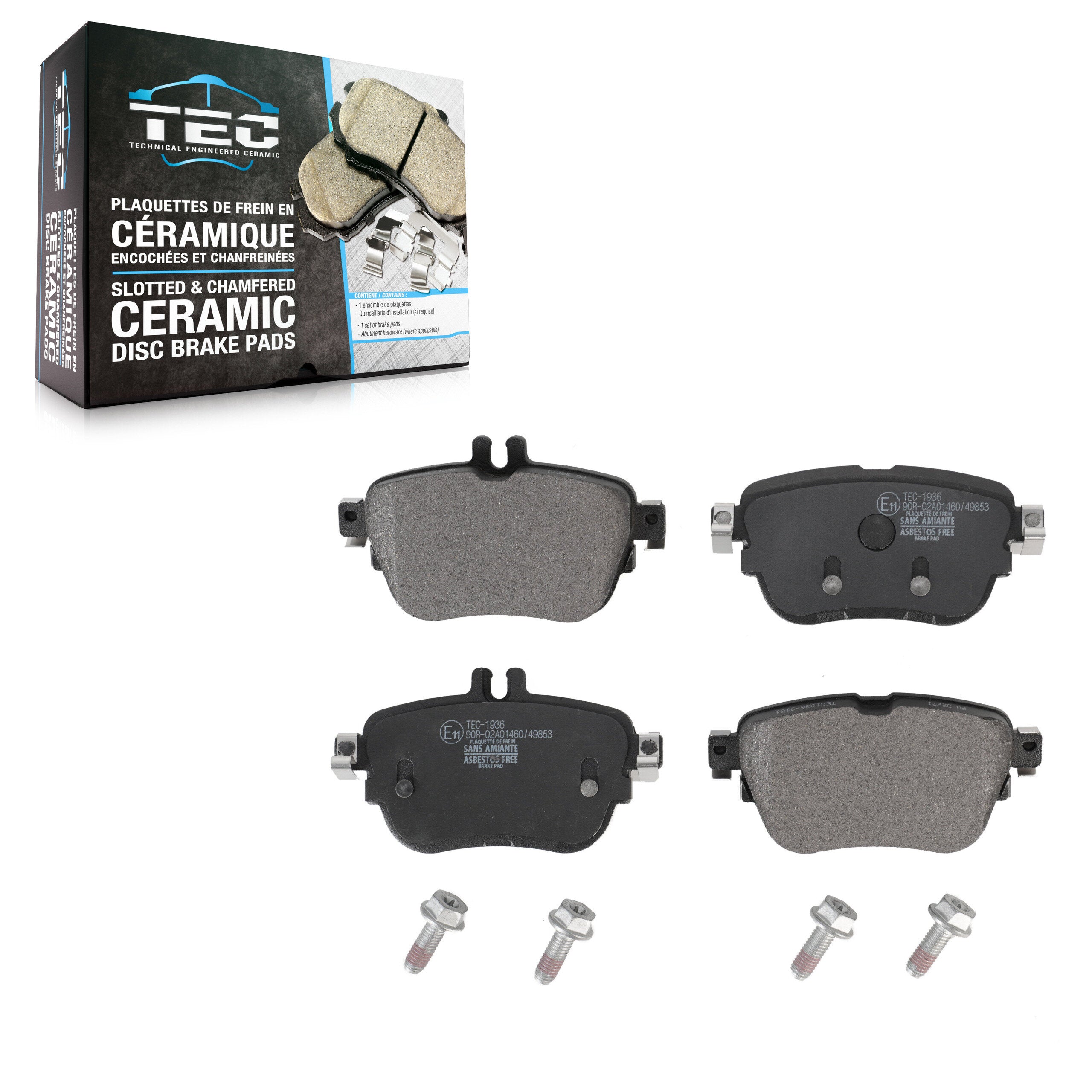 TEC TEC-1936 Disc Brake Pad for 2017-2022 Mercedes-Benz E350, Mercedes-Benz E300 - Rear