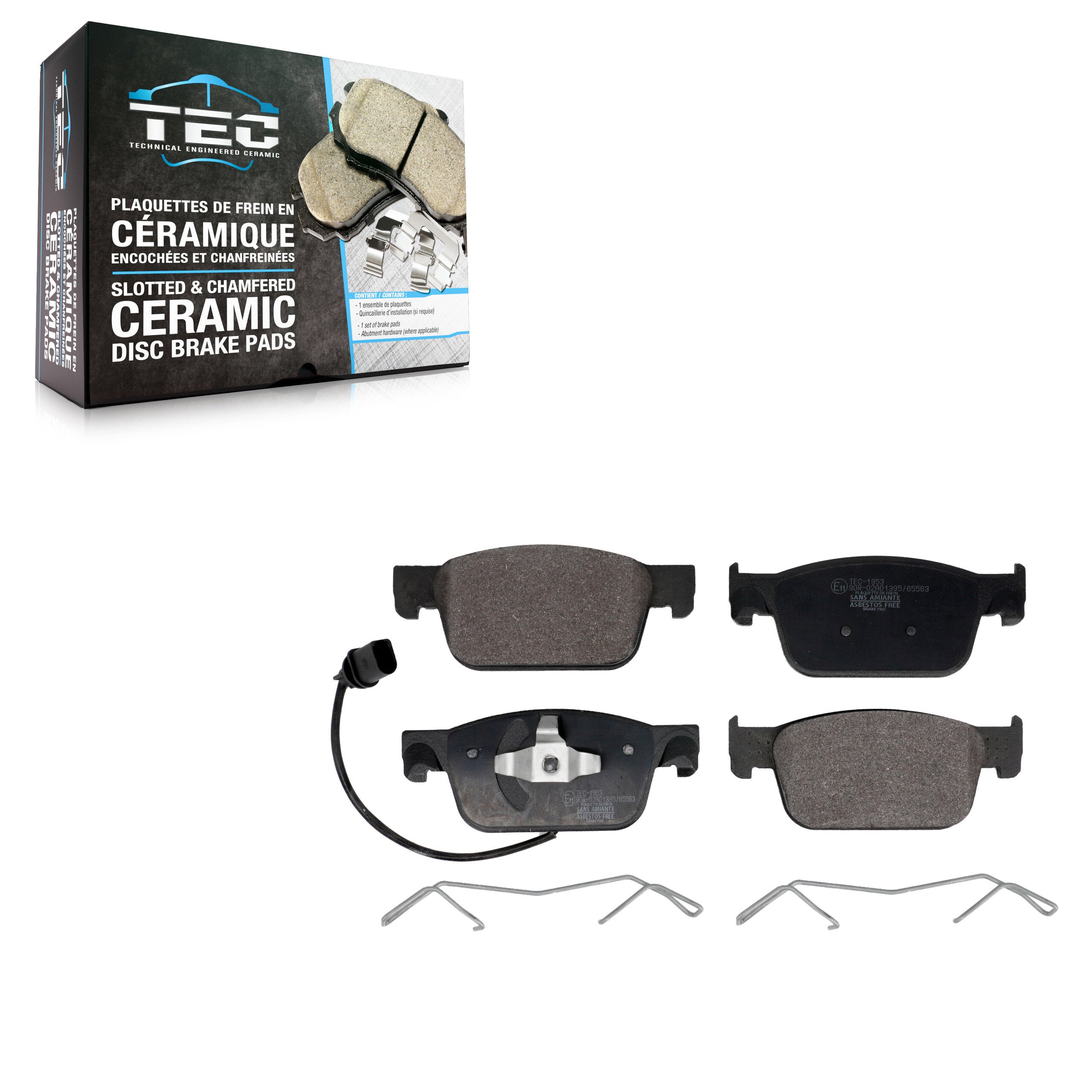 TEC TEC-1953 Disc Brake Pad for 2017-2025 Audi A5 Quattro, Audi A5 Sportback, Audi A4 - Front
