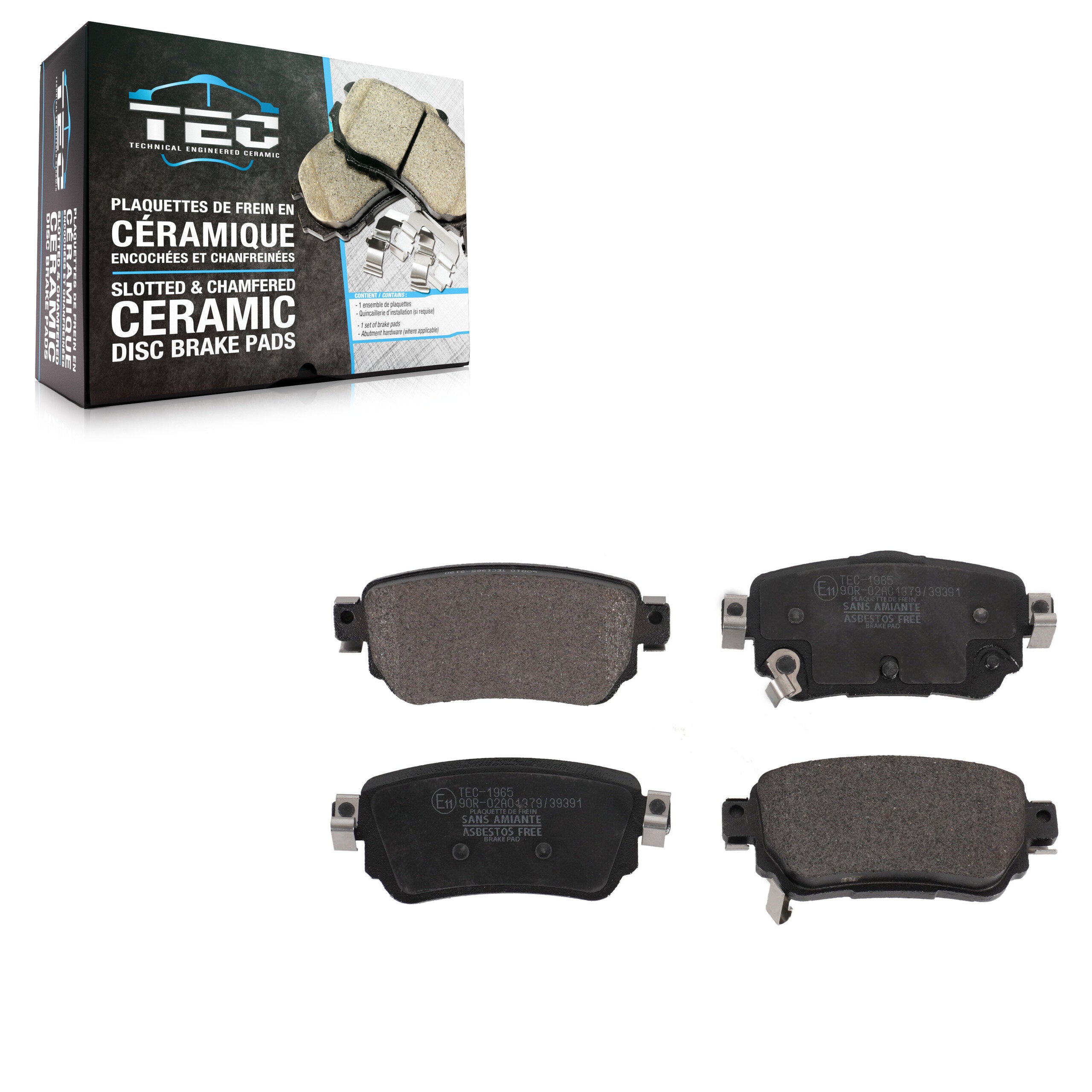 TEC TEC-1965 Disc Brake Pad for 2018-2023 Nissan LEAF, Nissan Qashqai, Nissan Rogue Sport - Rear