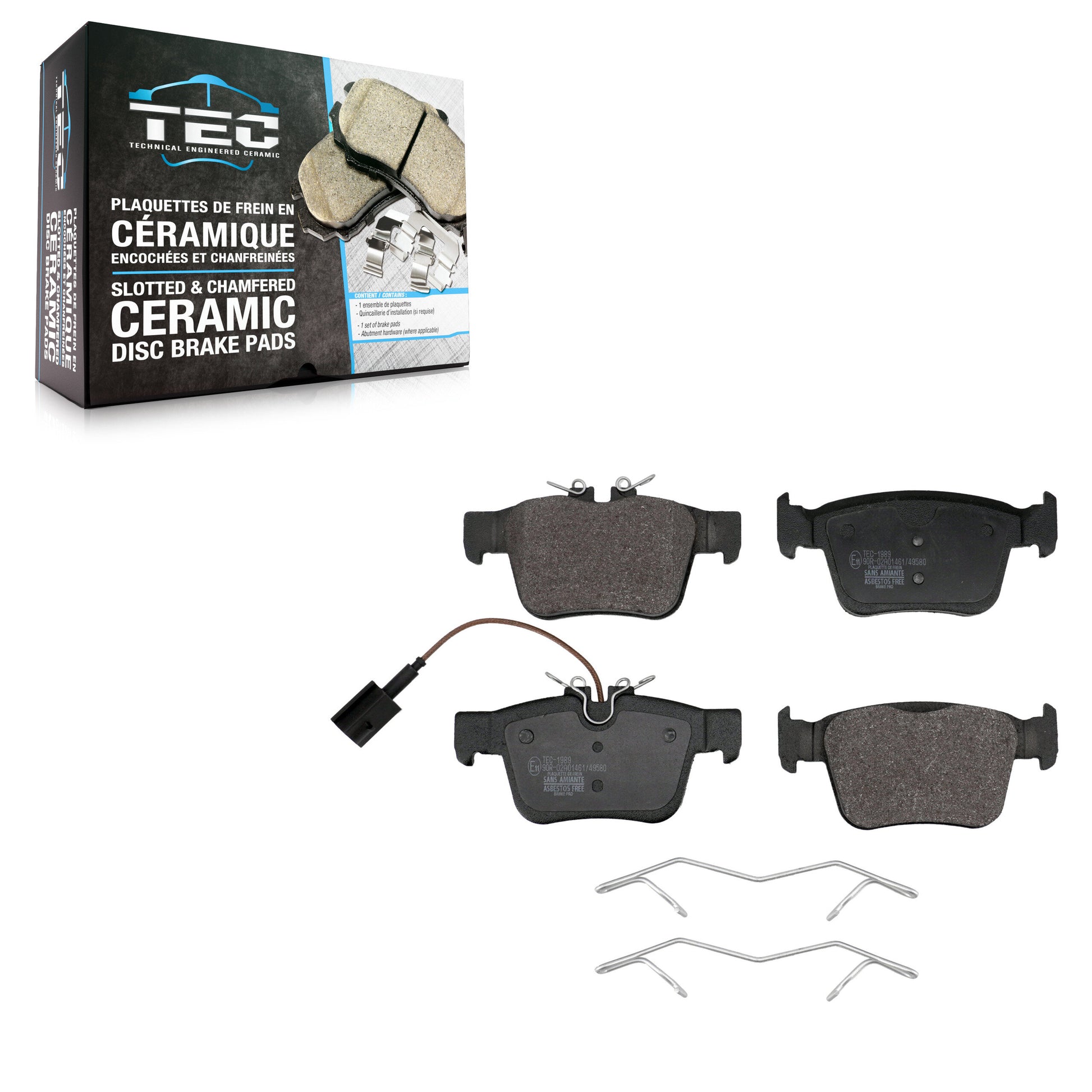 TEC TEC-1989 Disc Brake Pad for 2017-2024 Alfa Romeo Giulia, Alfa Romeo Stelvio - Rear