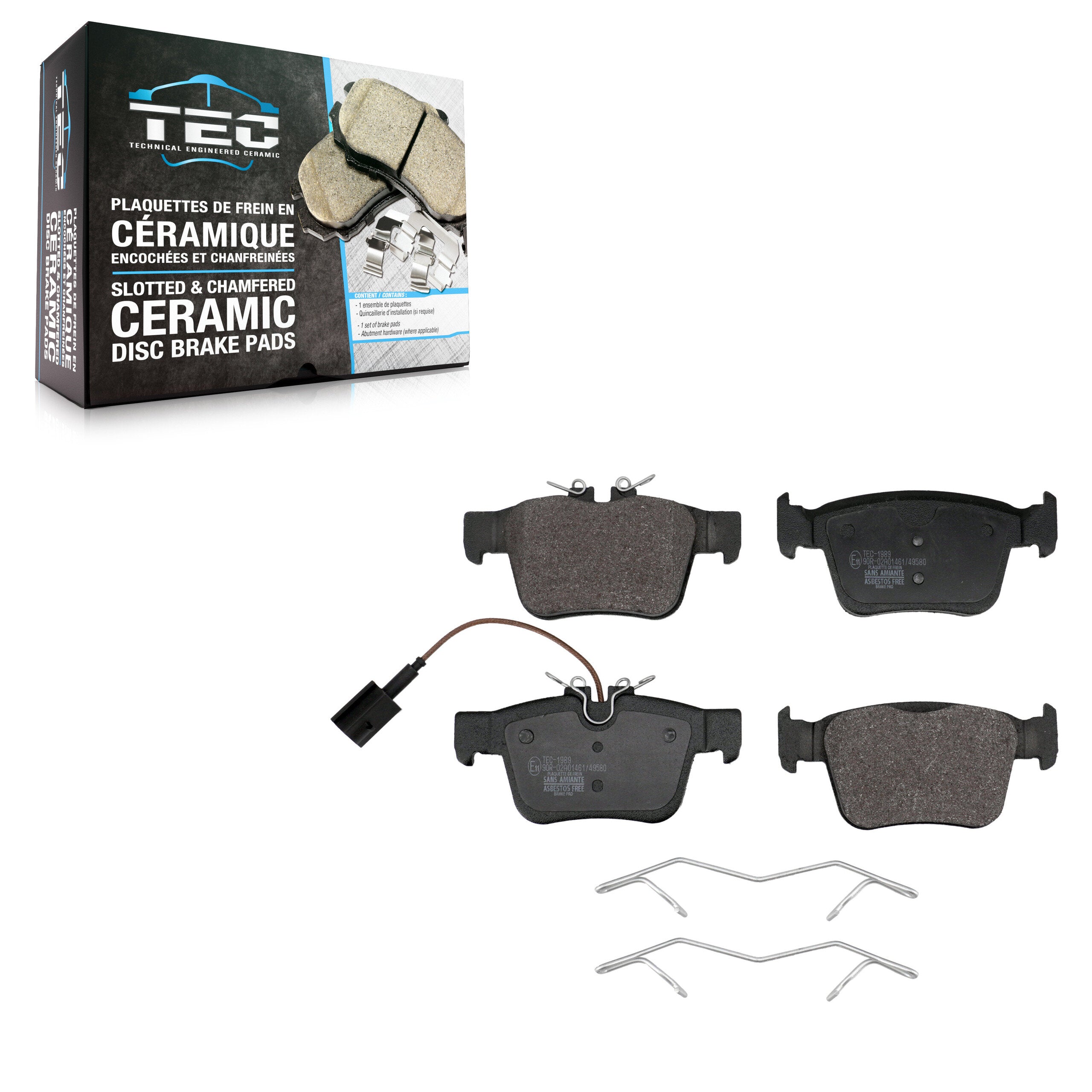 TEC TEC-1989 Disc Brake Pad for 2017-2024 Alfa Romeo Giulia, Alfa Romeo Stelvio - Rear