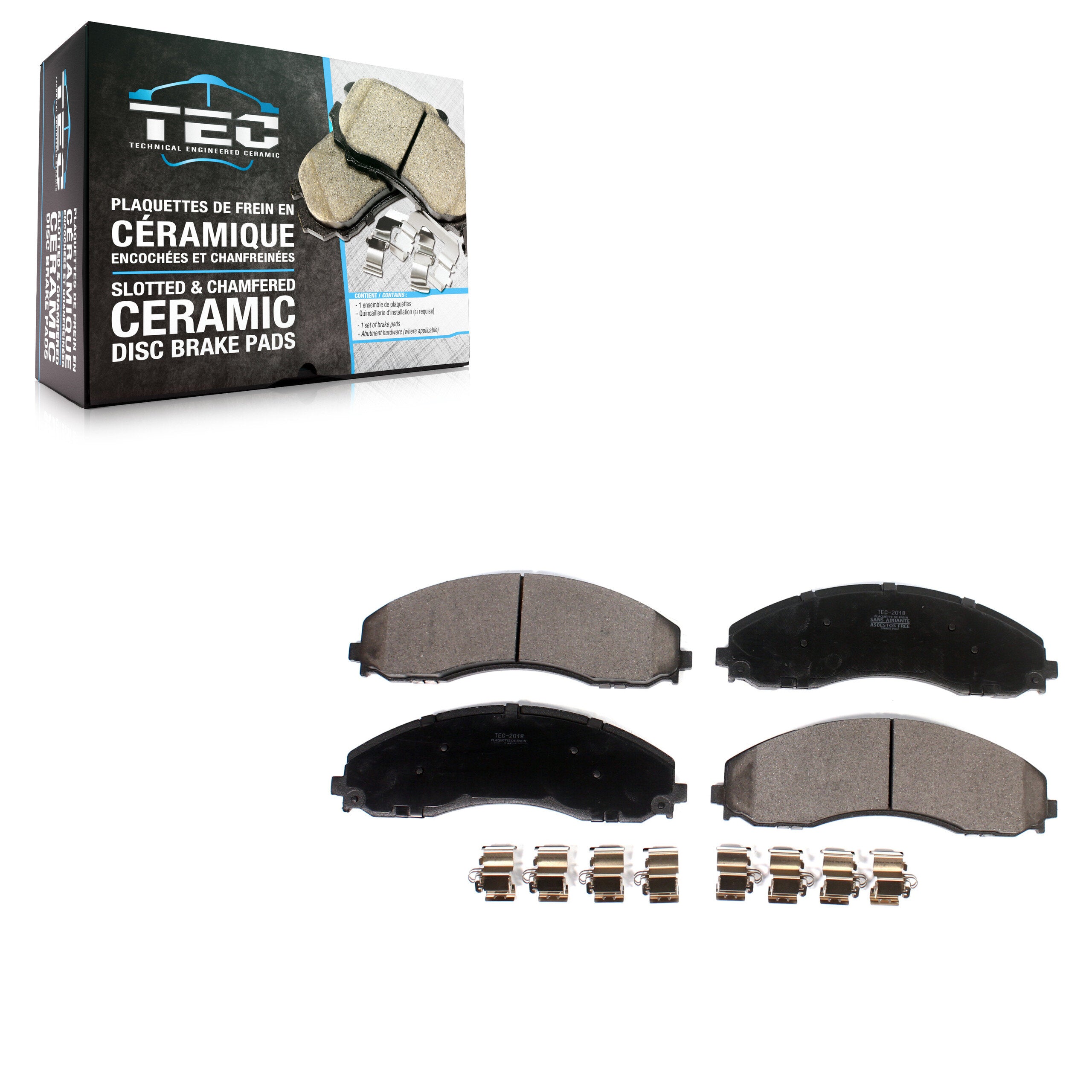 TEC TEC-2018 Disc Brake Pad for 2017-2022 Ford F-600 Super Duty, Ford F-450 Super Duty, Ford F-550 Super Duty - Rear